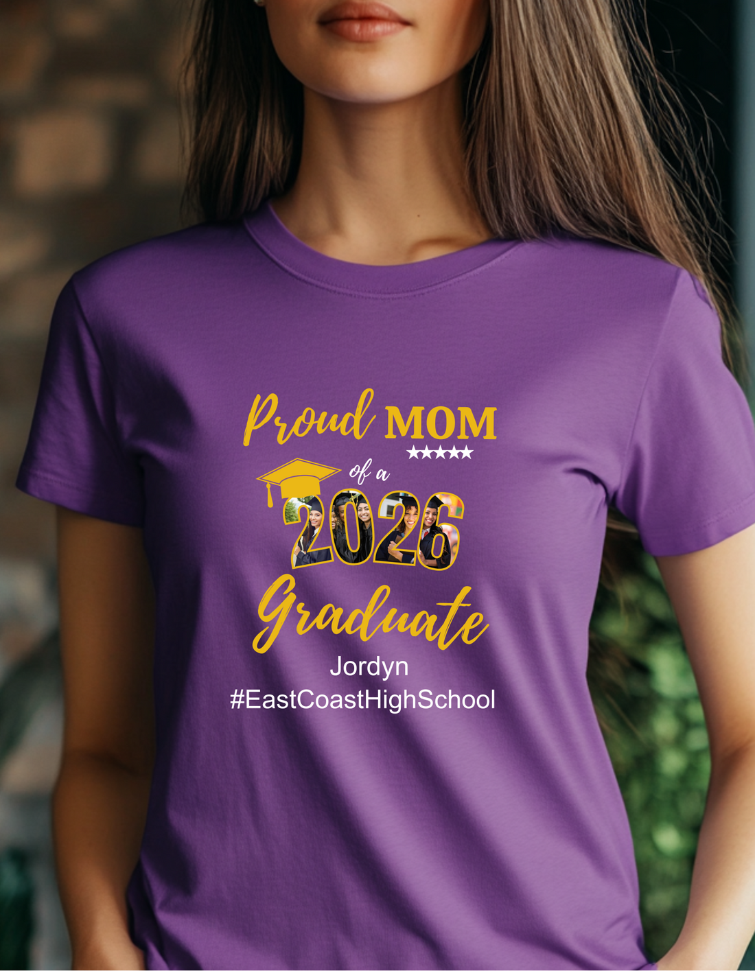 Proud Mom Graduation Tee, Class of 2026 Shirt, Personalized Graduation Gift, Custom Grad Shirt, Graduation Keepsake, Mom Gift Idea