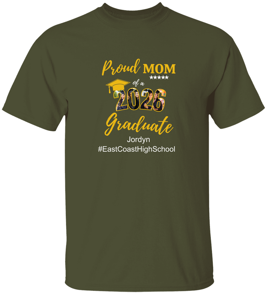 Proud Mom Graduation Tee, Class of 2026 Shirt, Personalized Graduation Gift, Custom Grad Shirt, Graduation Keepsake, Mom Gift Idea