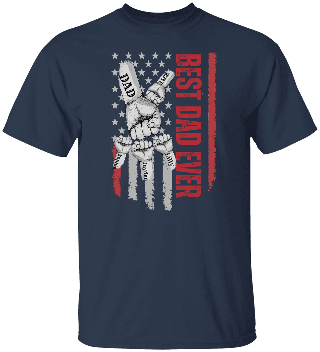 Personalized Best Dad Ever Raised Fist Bump Shirt!