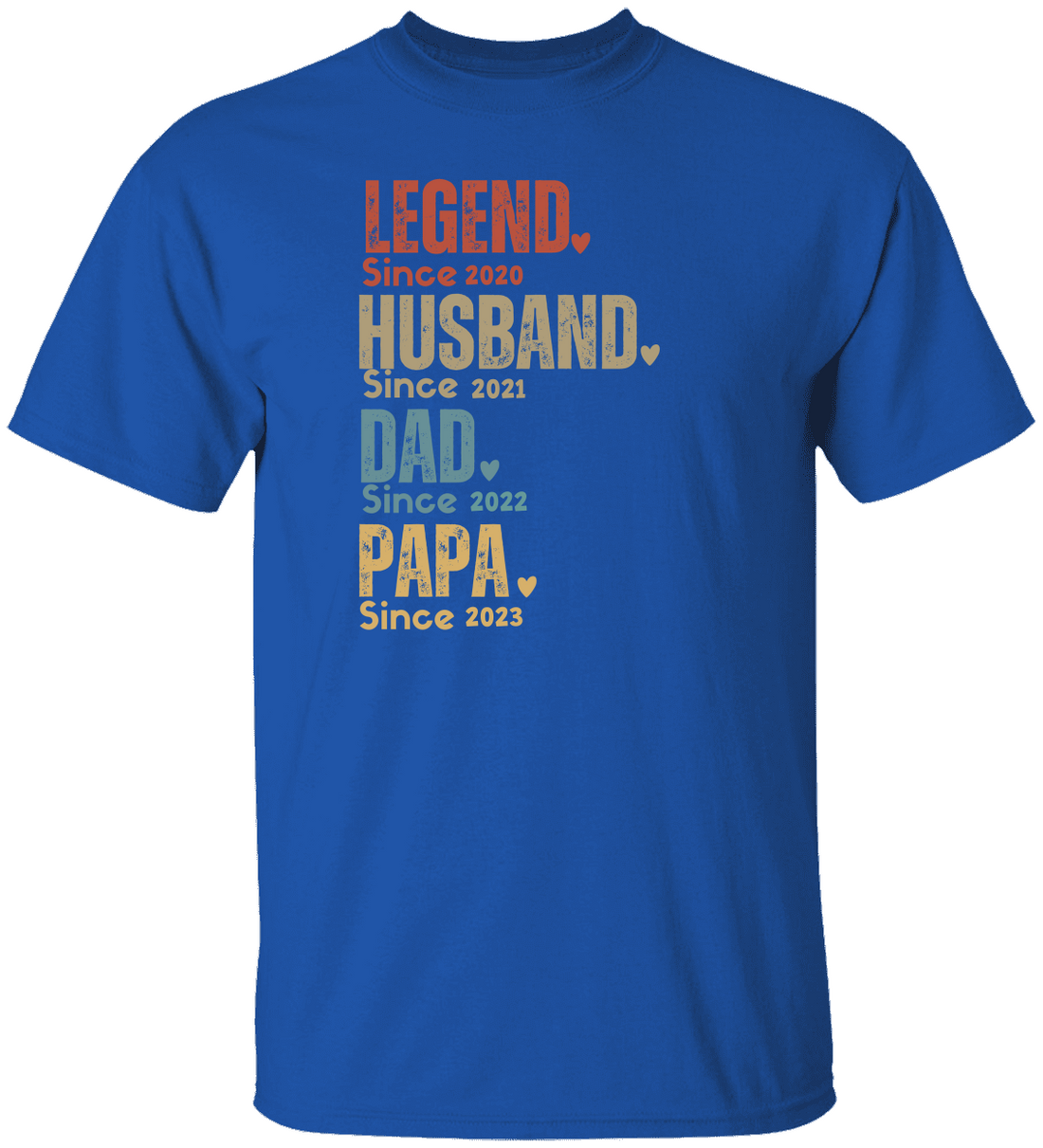 Personalized Dad Shirt, Custom Legend Husband Dad Papa Tee, Father's Day Gift for Dad, Unique Father's Tee, Dad Since 2020