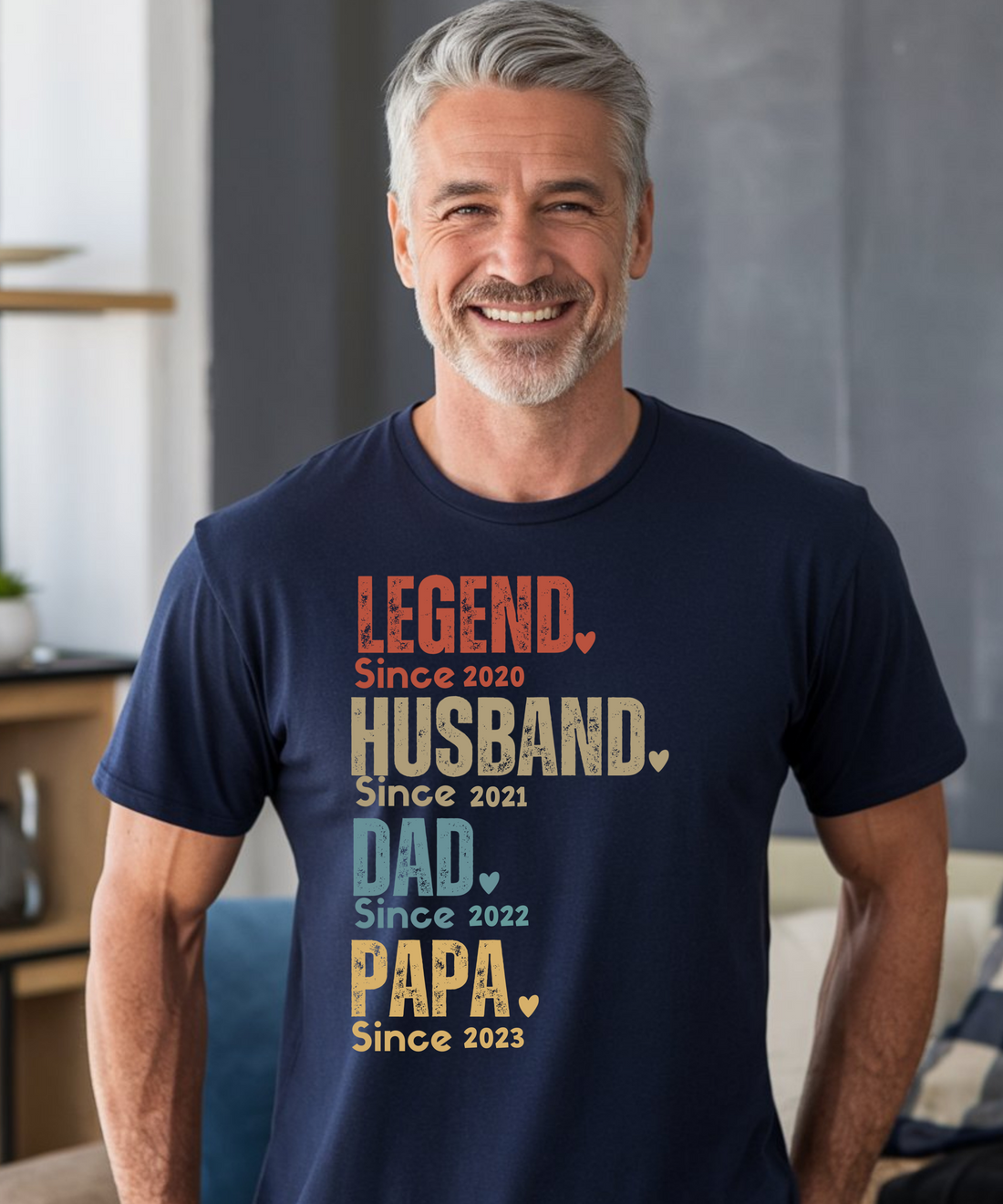 Personalized Dad Shirt, Custom Legend Husband Dad Papa Tee, Father's Day Gift for Dad, Unique Father's Tee, Dad Since 2020