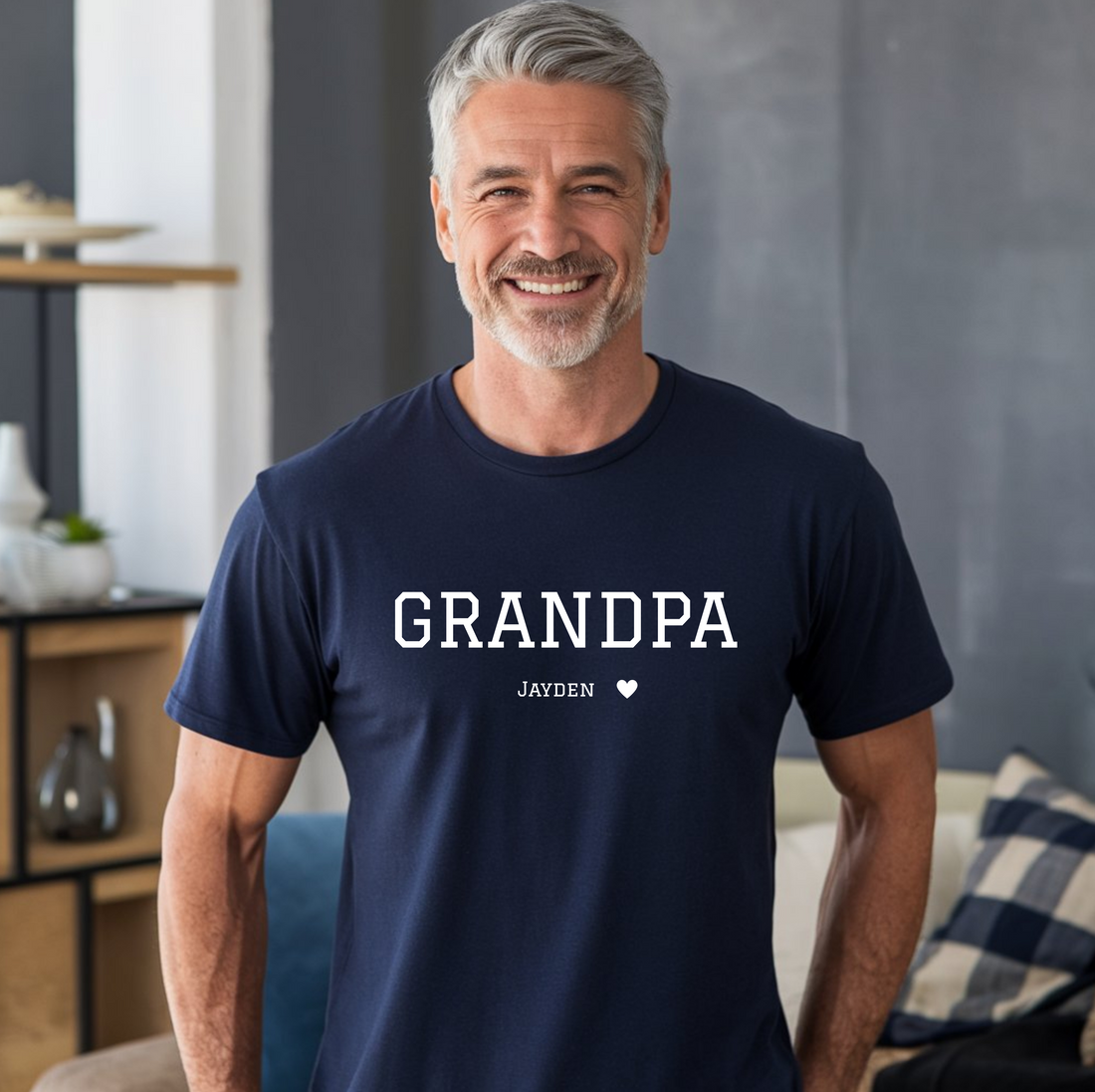 Custom Grandpa Shirt with Grandkids Names, Customized Father's Day Gift for Grandparent