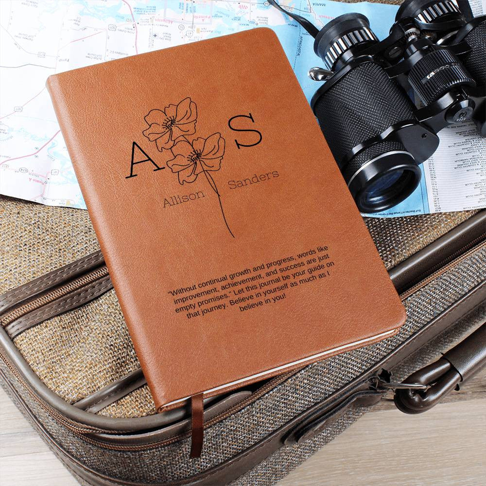 Personalized Leather Graphic Journal - Graduation Gift