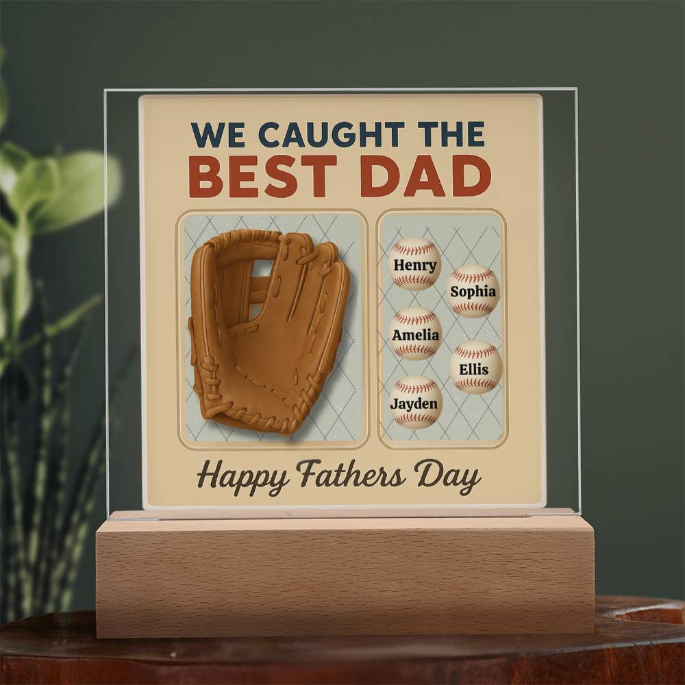 Baseball Dad Personalized Acrylic Plaque | Personalized Gift from Kids | Wife!