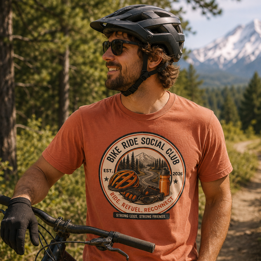 Bike Ride Social Club Shirt | Mountain Bike T-Shirt & Tumbler| Cycling Gift for Men & Women | Comfort Colors 1717 Tee | Cycling Club Apparel | Ride Refuel Reconnect