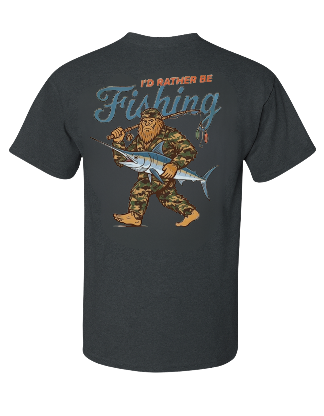 Bigfoot Fishing Shirt - Funny Sasquatch Tee for Enthusiasts