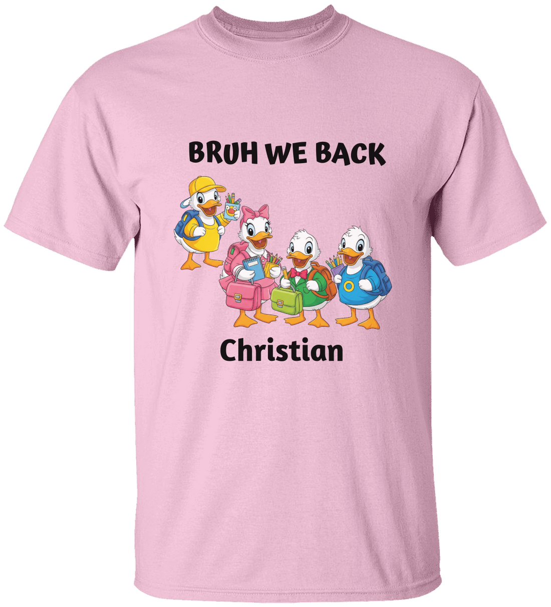 Kids Cartoon Character Tee - Personalized Name