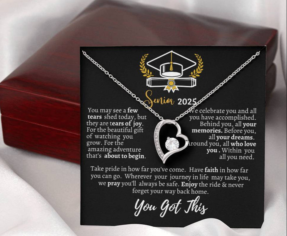 Graduation necklace, Graduation gift, "Congratulations Class of 2025" | Forever Love Necklace