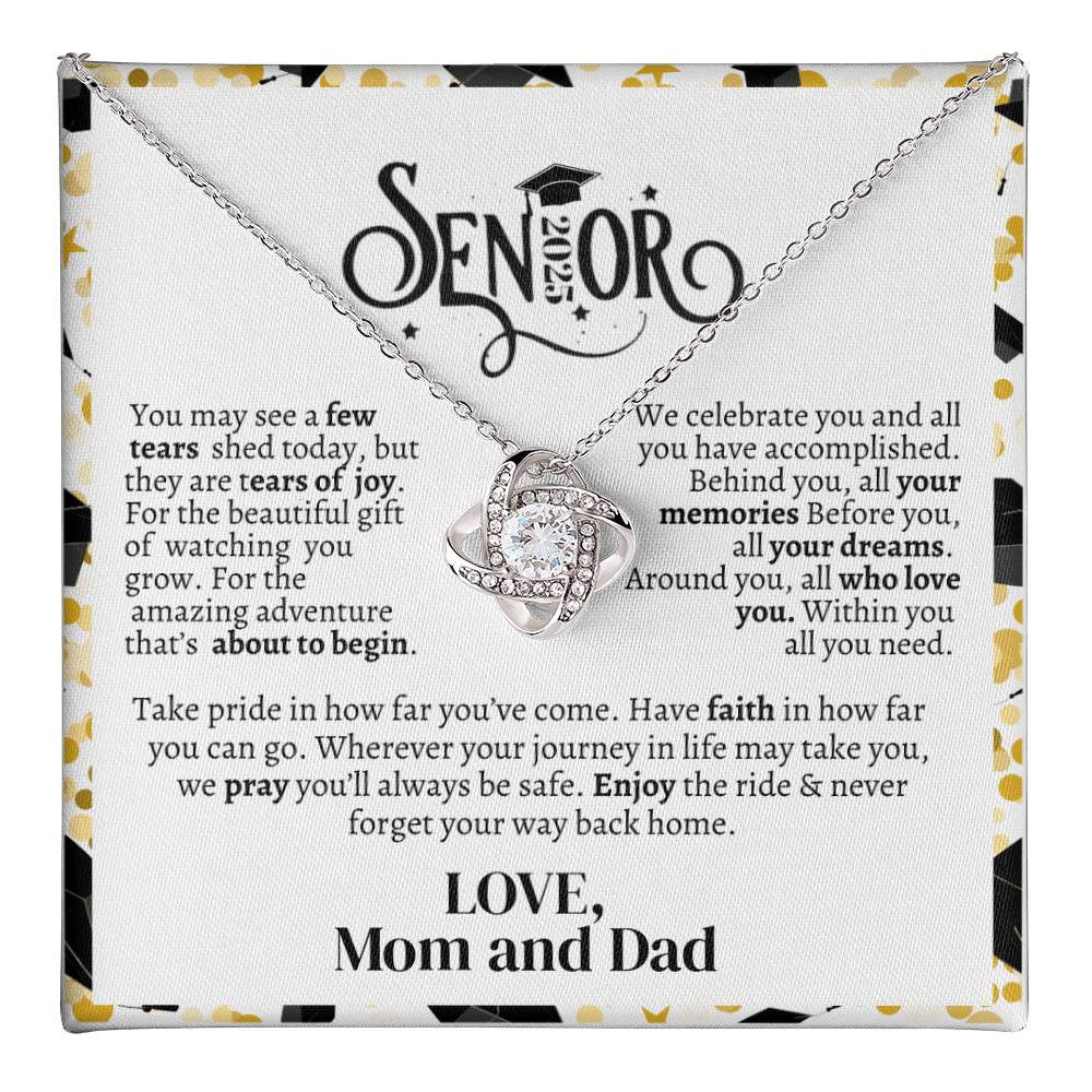 Graduation necklace, Graduation gift, Class of 2025 Love Knot Necklace