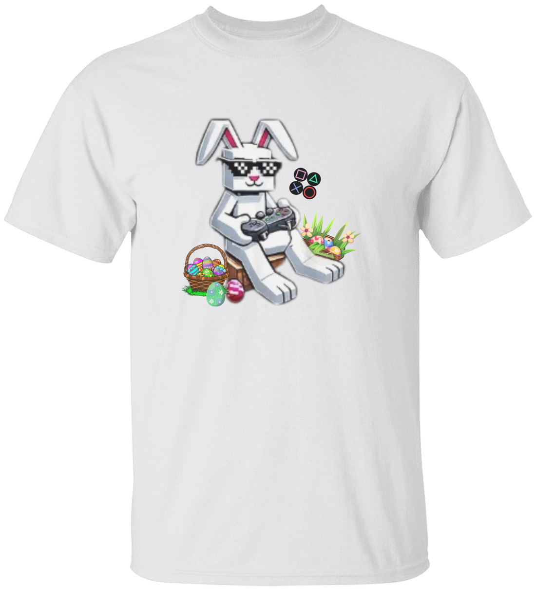 Kids Easter Bunny Gaming T-Shirt, Funny Spring Tee for Boys, Cute Holiday Outfit, Easter Egg Hunt Shirt for Girls
