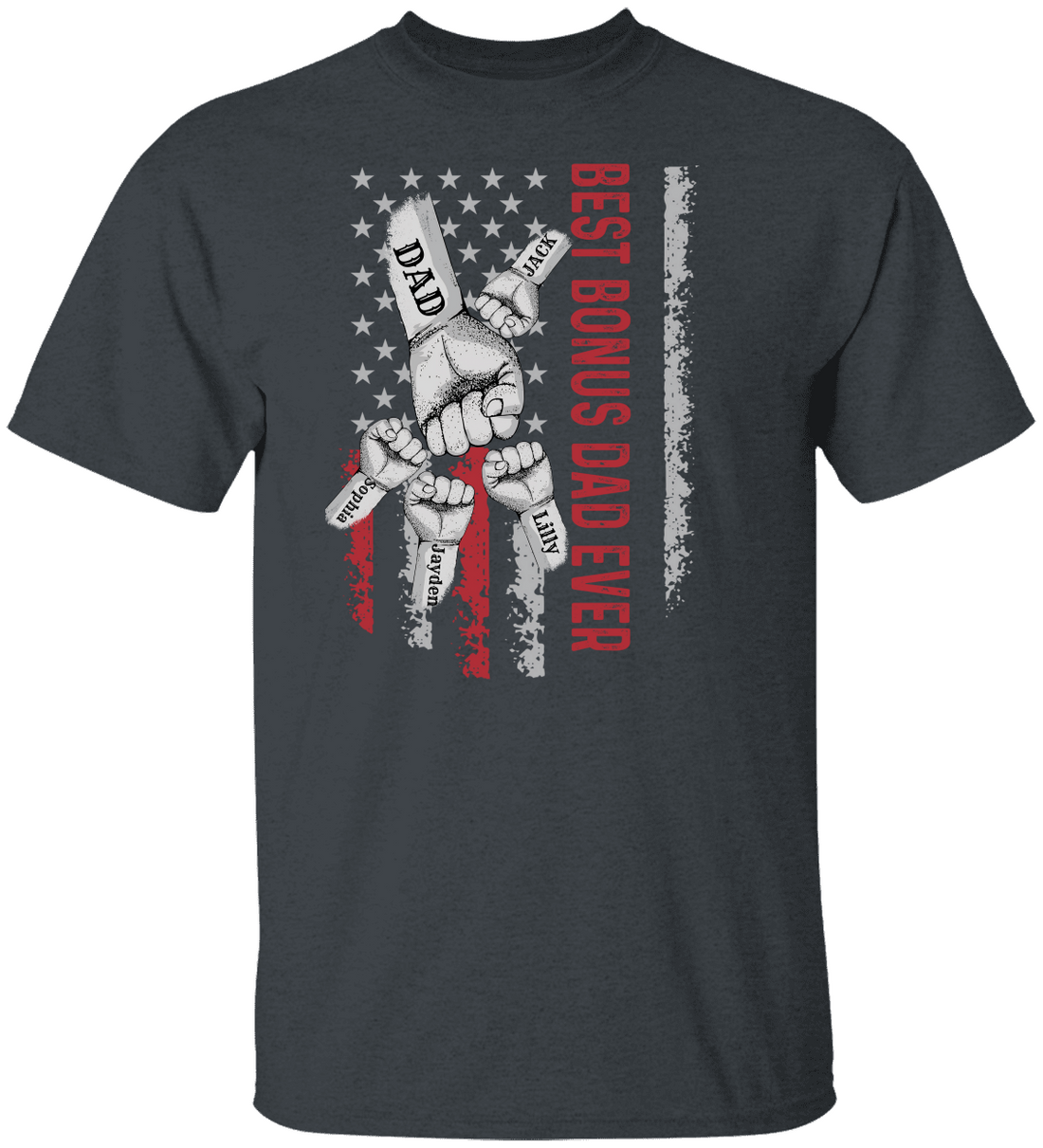 Personalized Best Bonus Dad Raised Fist Bump Shirt!