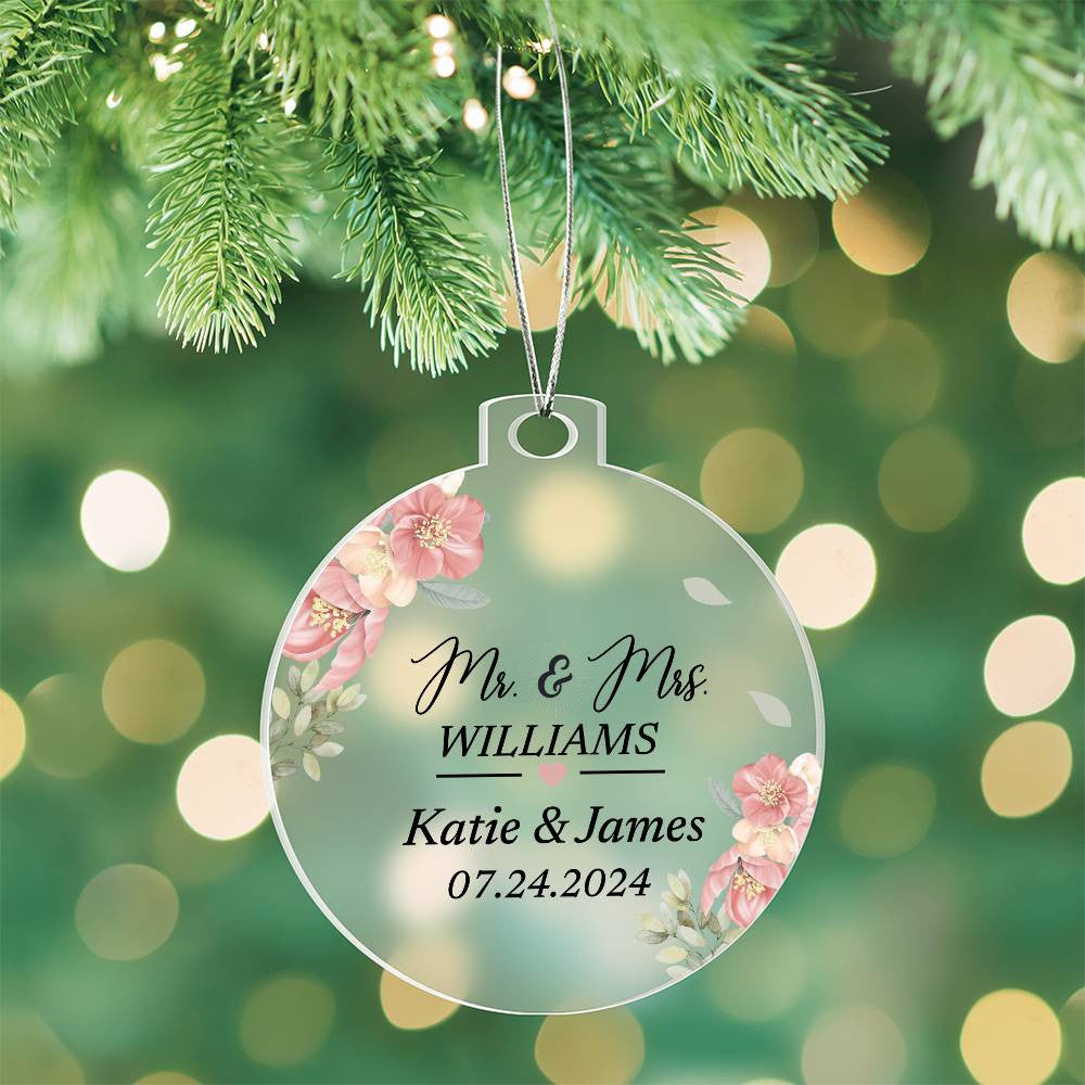 Mr. & Mrs. Personalized Acrylic Ornament!
