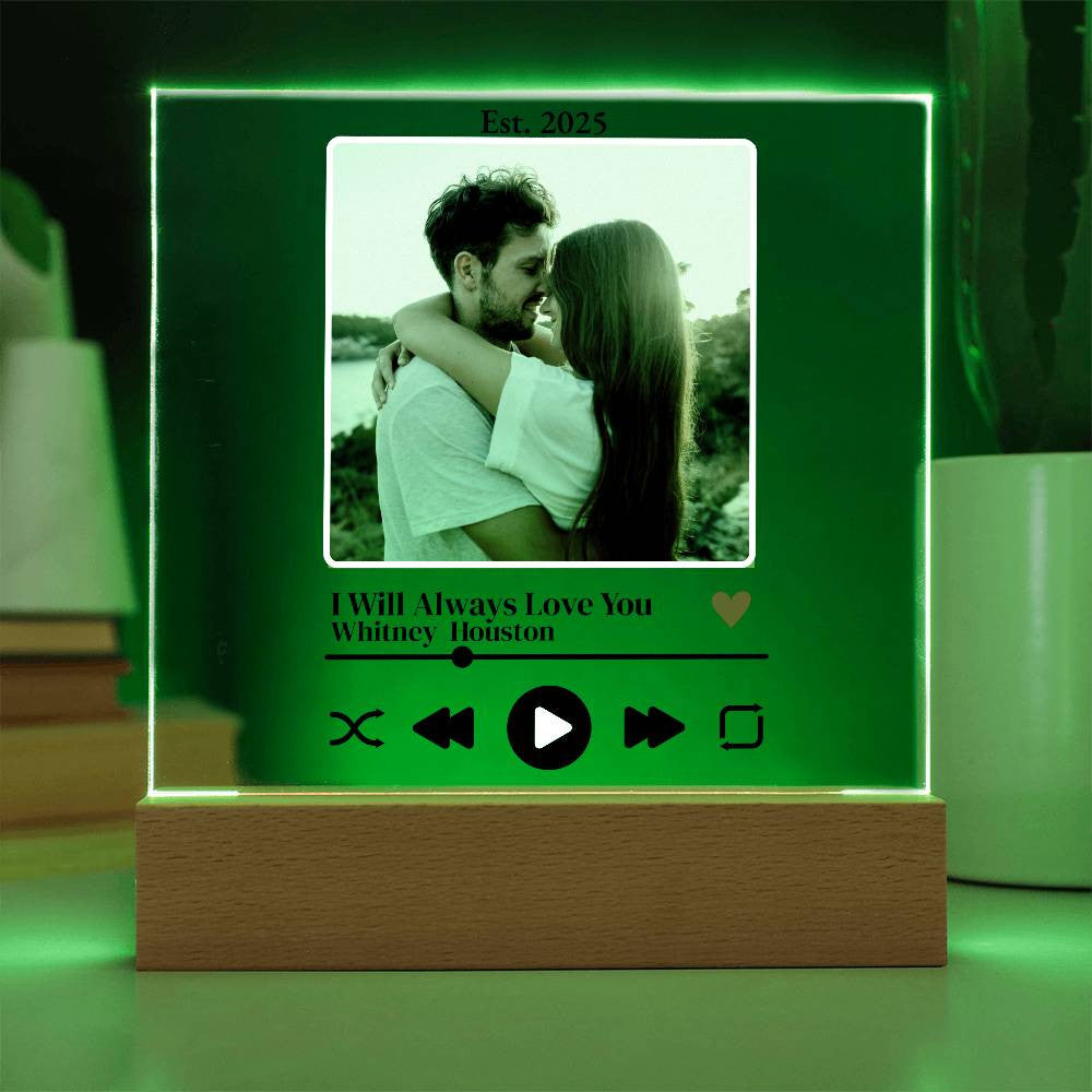 Personalized Song Acrylic Square Plaque | Weddings | Anniversary | Birthdays