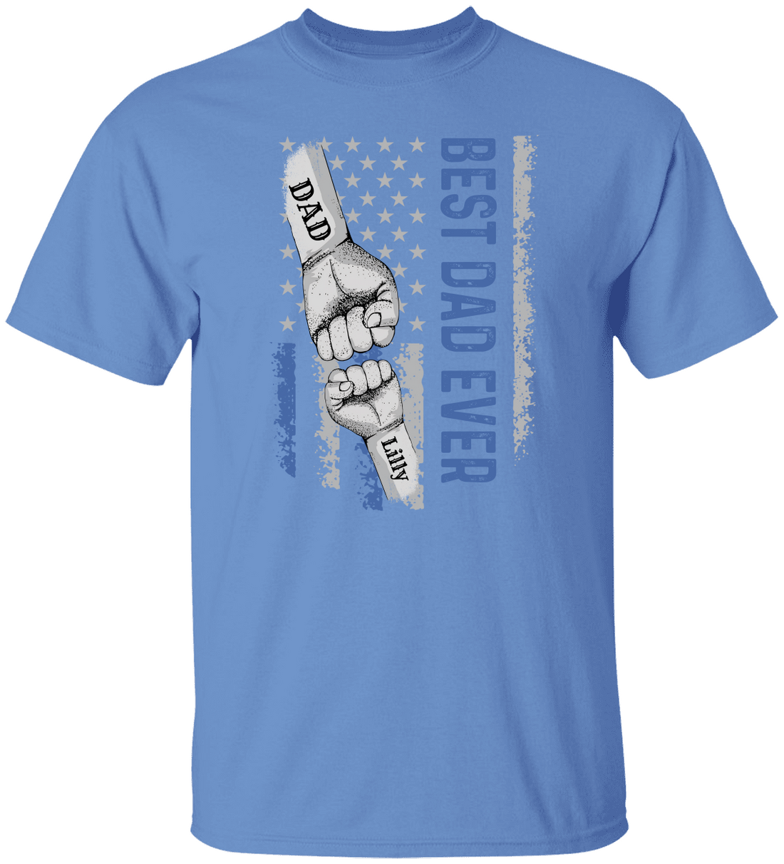 Personalized Best Dad Ever Raised Fist Bump Shirt!