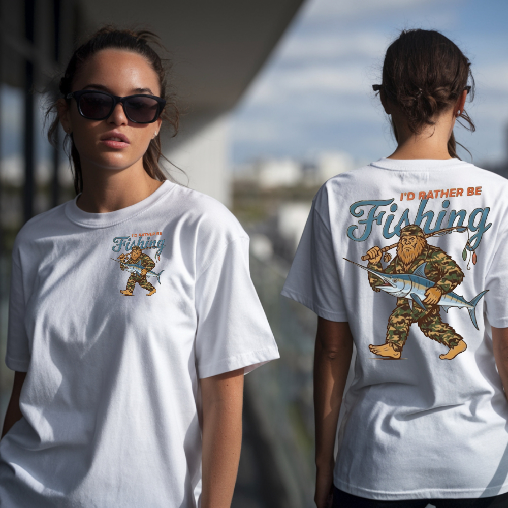 Bigfoot Fishing Shirt - Funny Sasquatch Tee for Enthusiasts