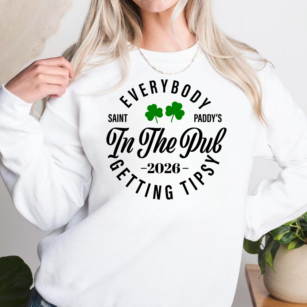 St. Patrick's Day Sweatshirt, Irish Pub Long Sleeve, Funny St. Paddy's Shirt, Shamrock Celebration