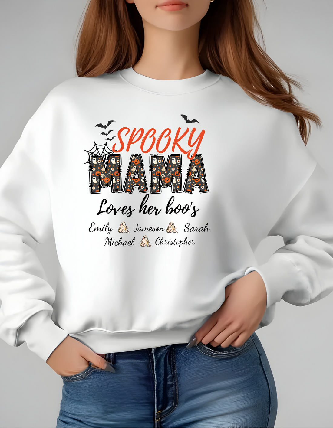 Spooky Mama Halloween Sweatshirt - Personalized Gift