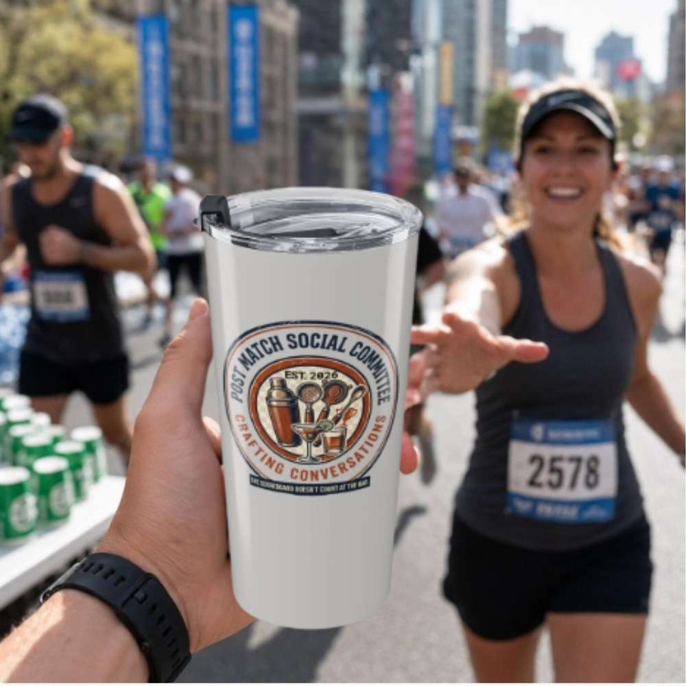 Post Match Social Committee Tumbler | Social Club Travel Mug | Sports Team Gift | League Night Stainless Steel Tumbler