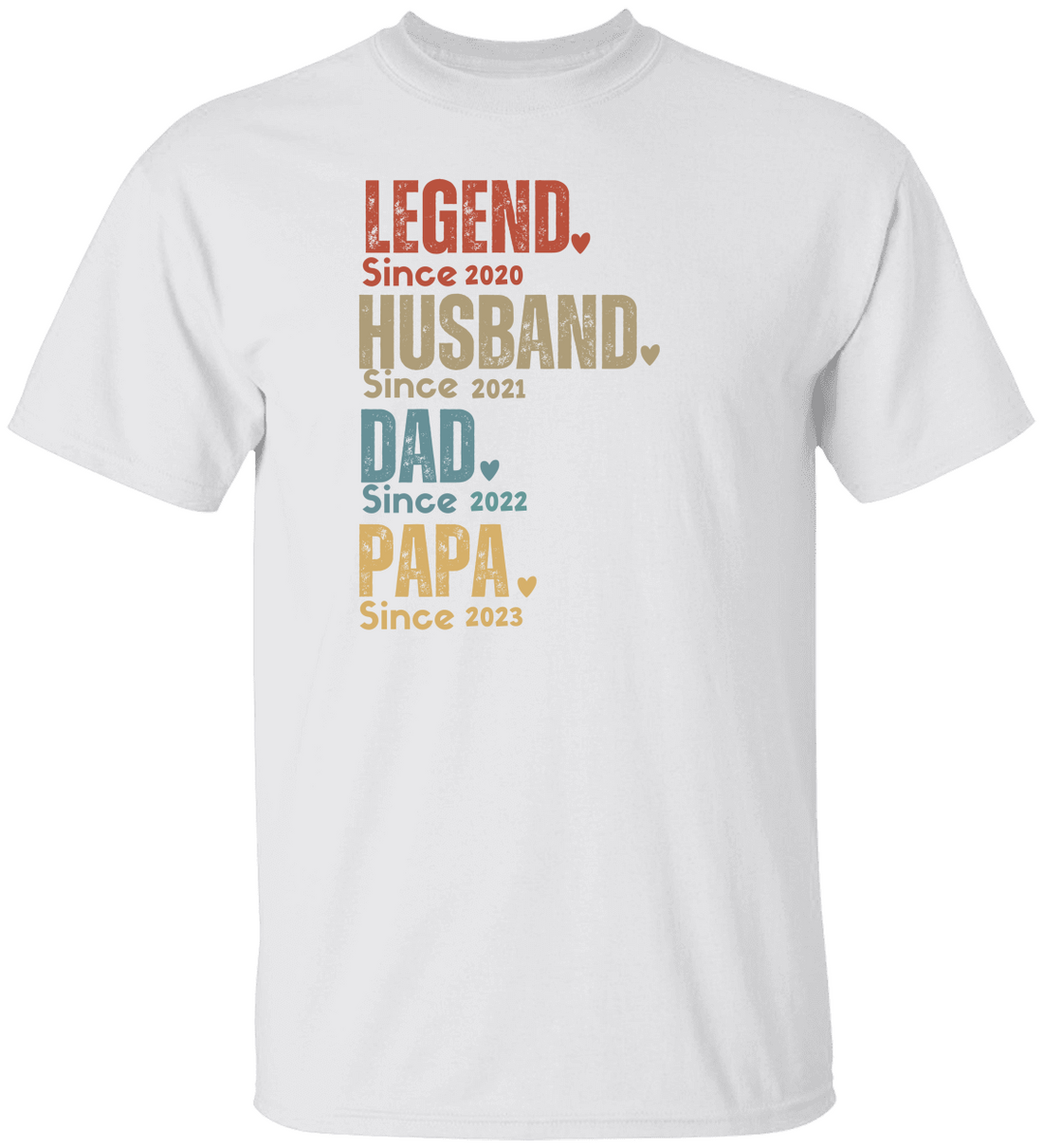 Personalized Dad Shirt, Custom Legend Husband Dad Papa Tee, Father's Day Gift for Dad, Unique Father's Tee, Dad Since 2020