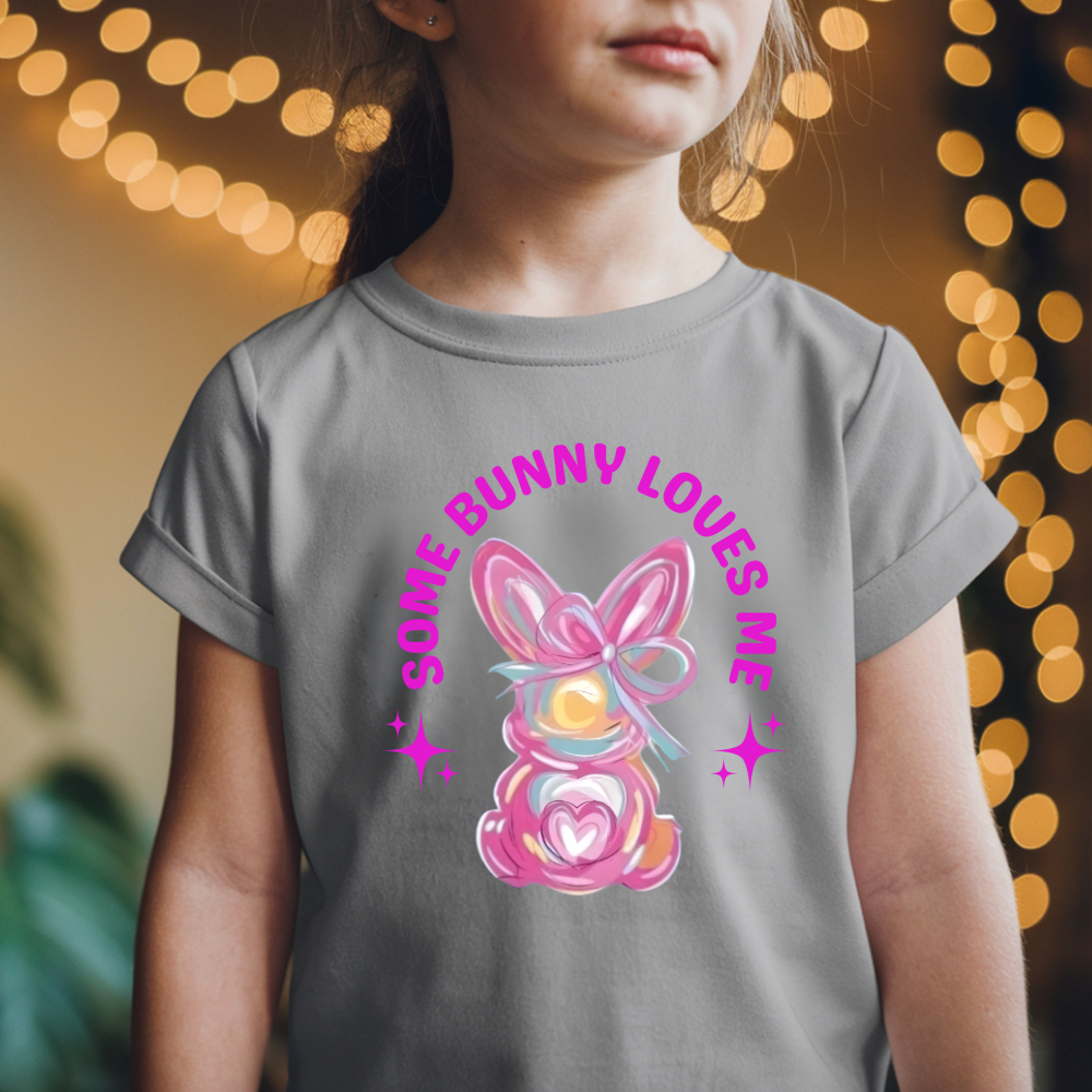 Some Bunny Loves Me Shirt, Girls Easter Bunny Tee, Kids Easter Egg Hunt Shirt, Cute Bunny Easter Shirt, Spring Bunny Gift