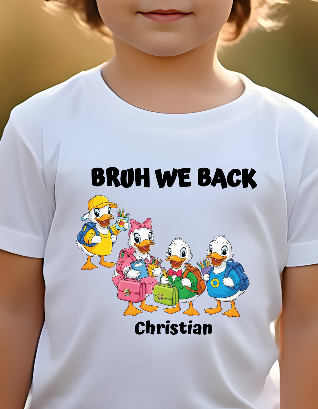 Kids Cartoon Character Tee - Personalized Name