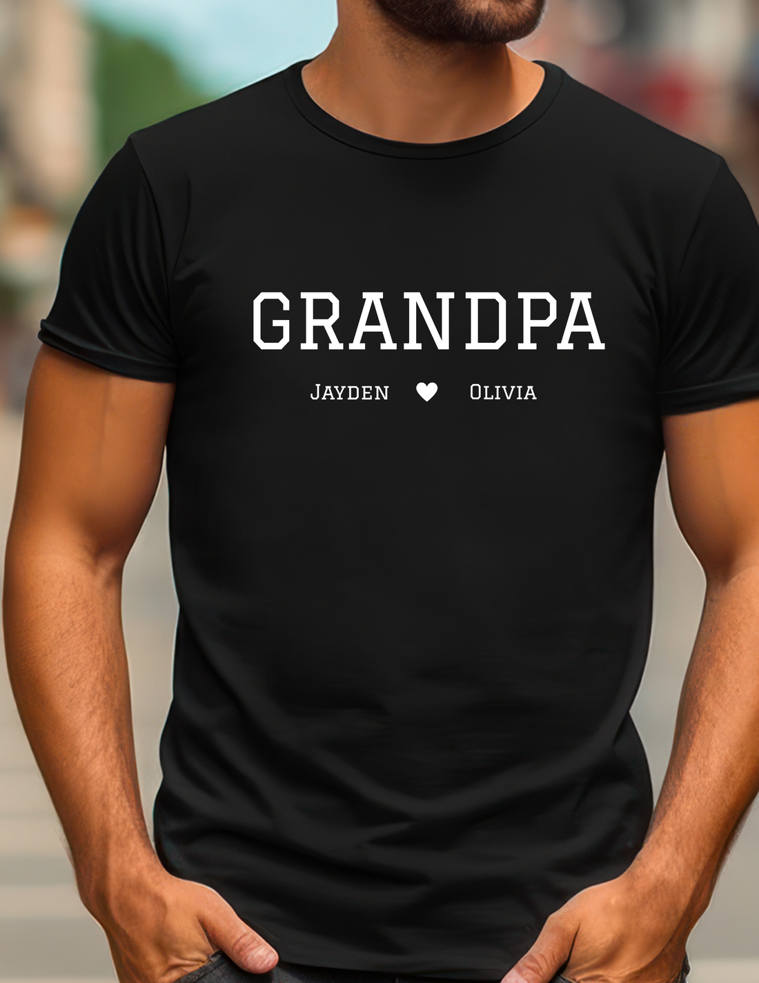 Custom Grandpa Shirt with Grandkids Names, Customized Father's Day Gift for Grandparent