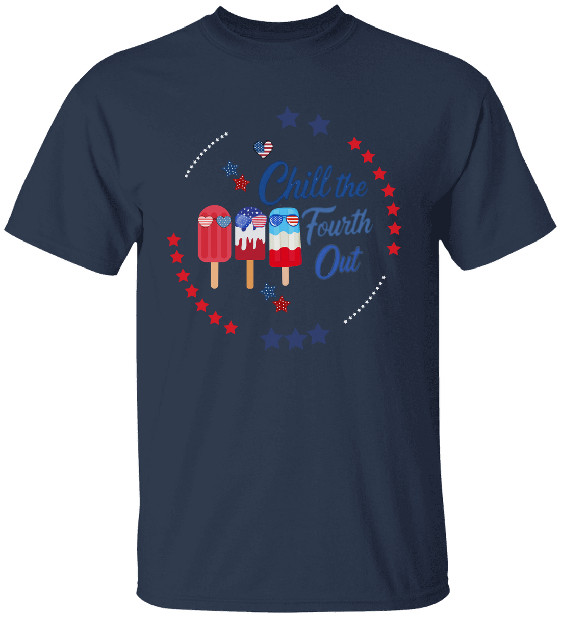 Chill The Fourth Out Shirt, 4th Of July T-shirt, Independence Day, Kids 4th July Ice Cream Tee