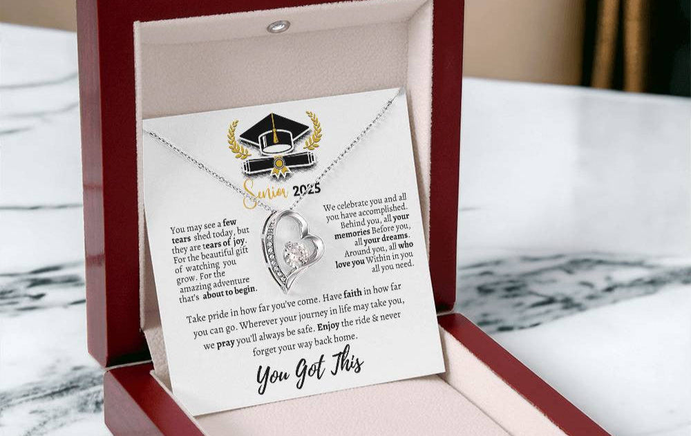 Graduation necklace, Graduation gift, "Congratulations Class of 2025" | Forever Love Necklace