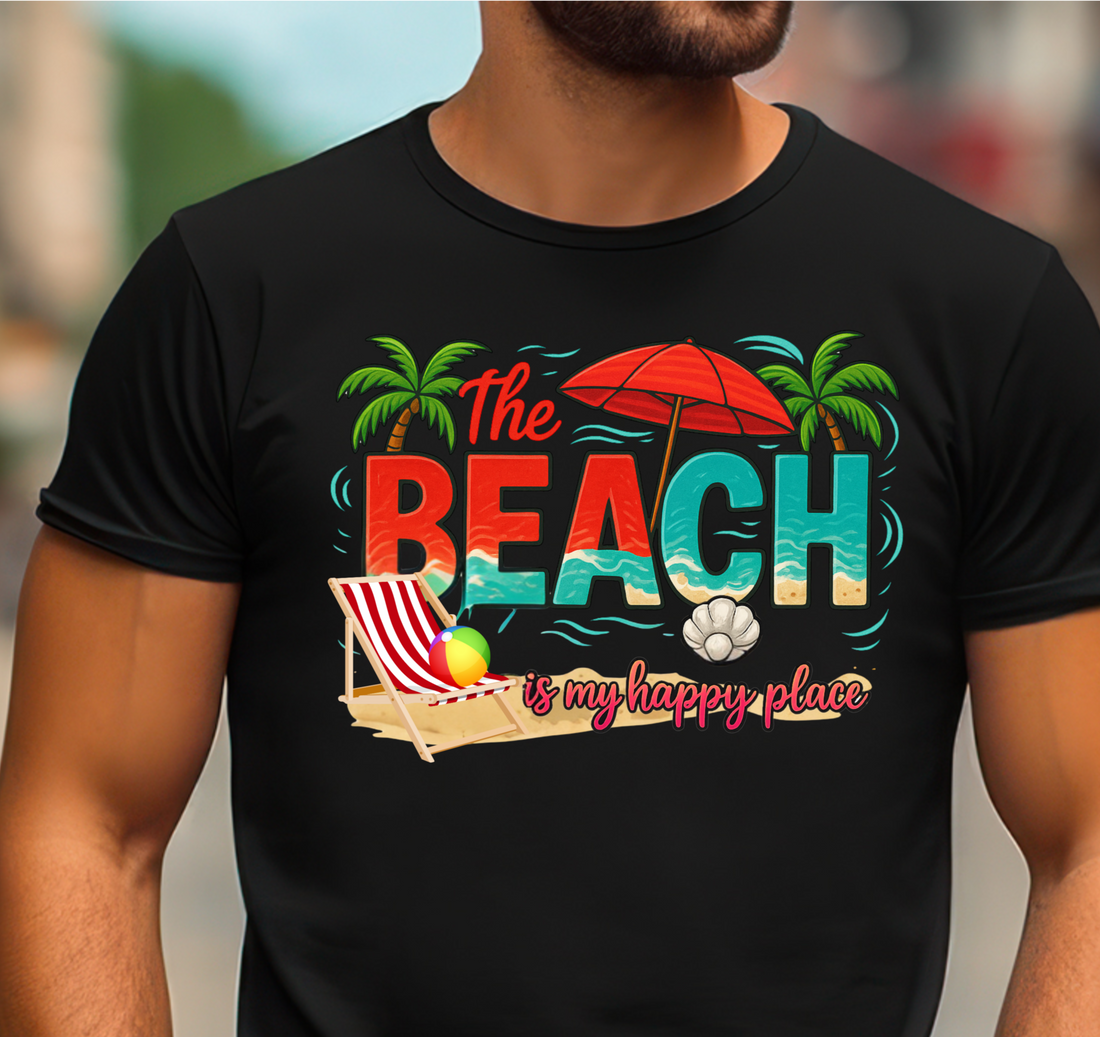 The Beach is My Happy Place Shirt, Summer Vacation Tee, Gift For Beach Lovers, Beach is Calling T-Shirt
