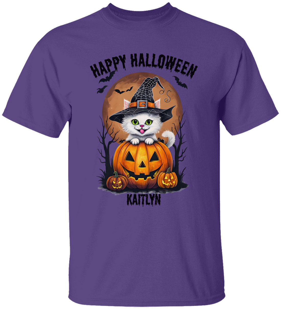 Personalized "Happy Halloween" Kids Tee & Tote Bag