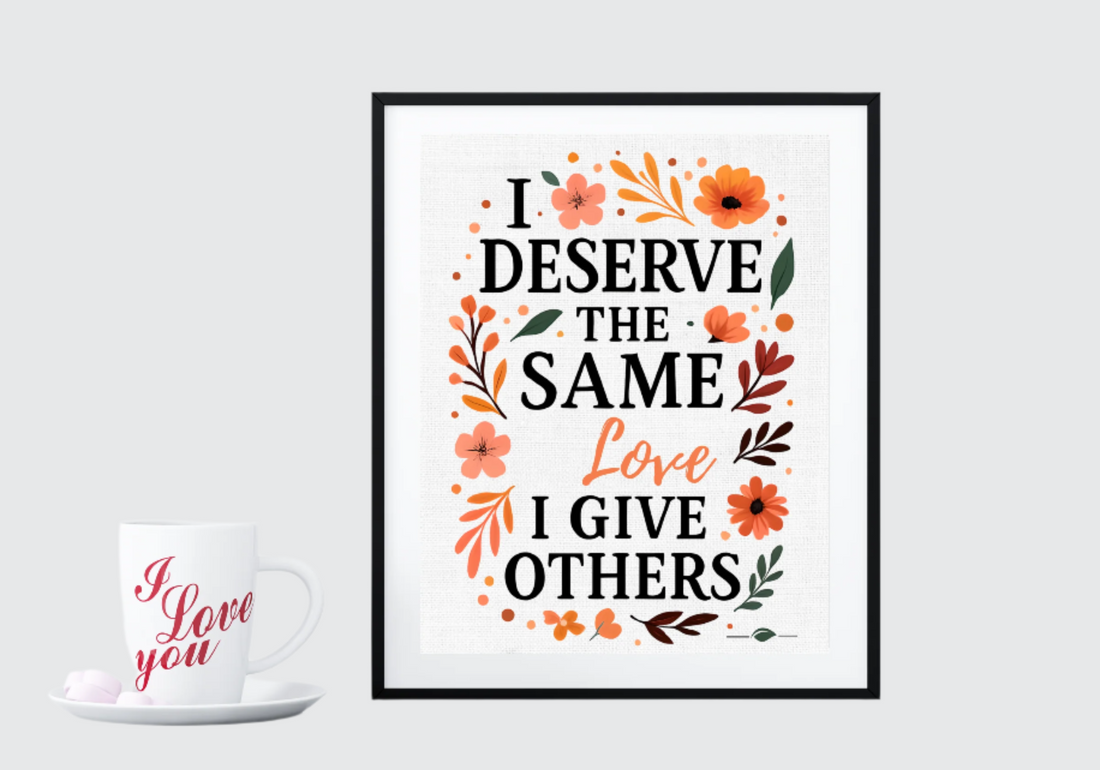 Self Love Daily Affirmation Wall Art Portrait Frame