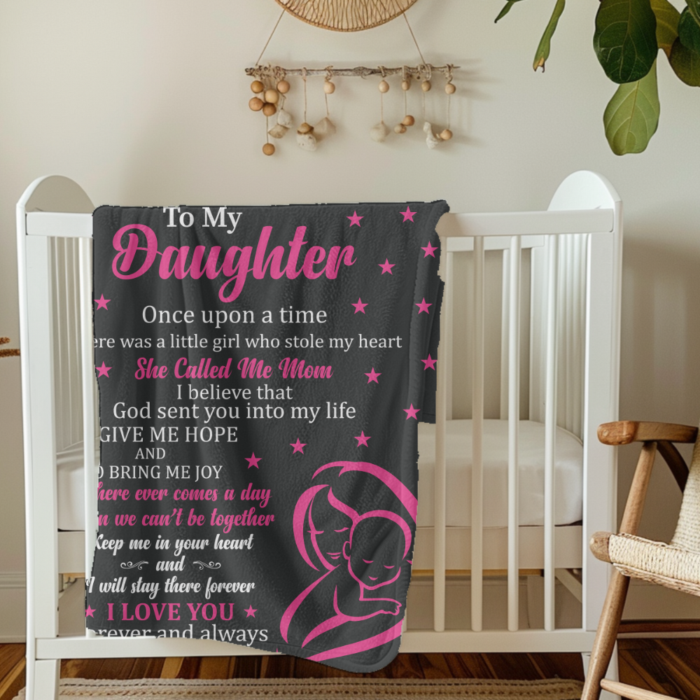 Personalized Daughter Blanket - Warm, Silky Keepsake Gift 50x60in