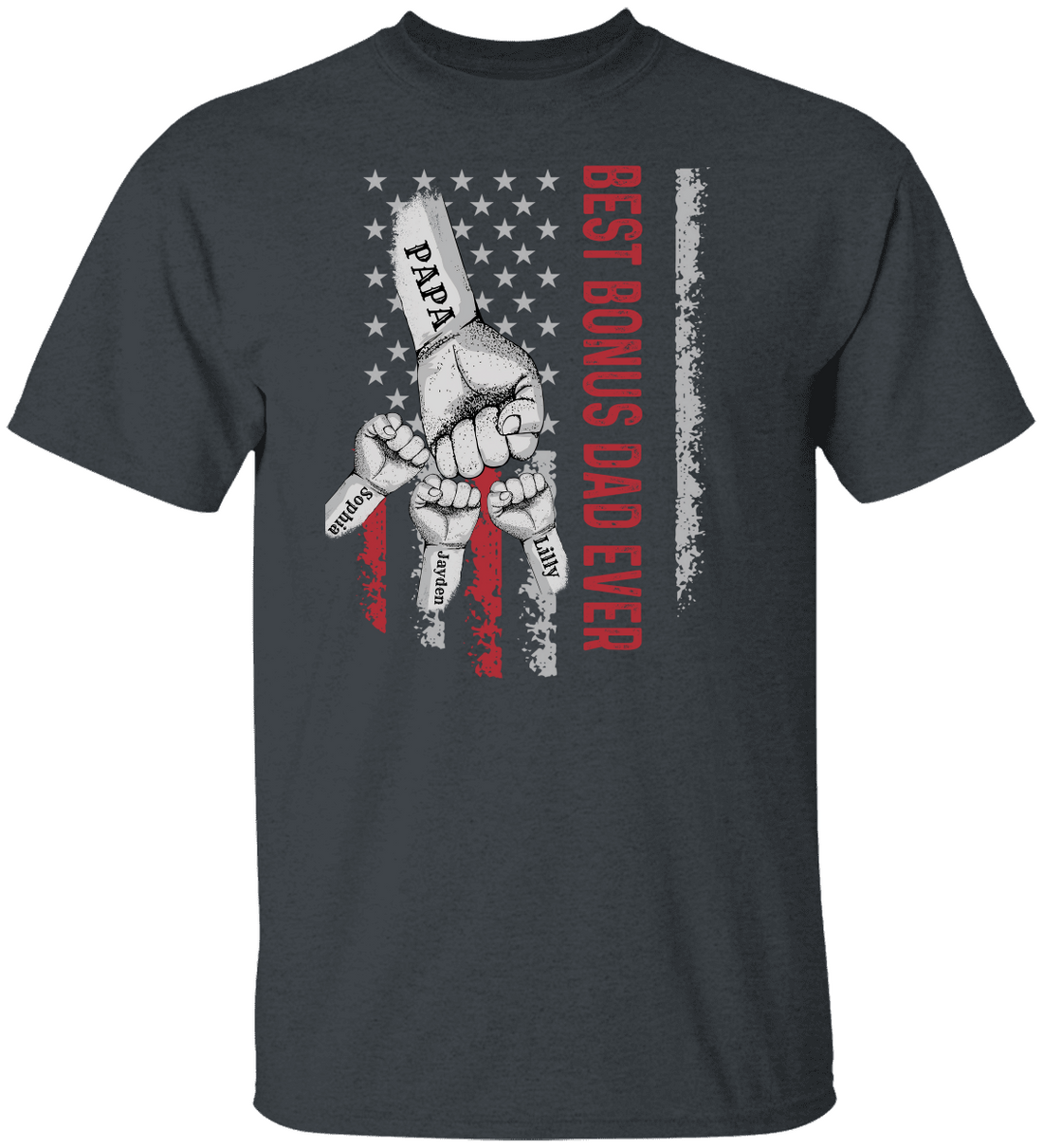Personalized Best Bonus Dad Raised Fist Bump Shirt!