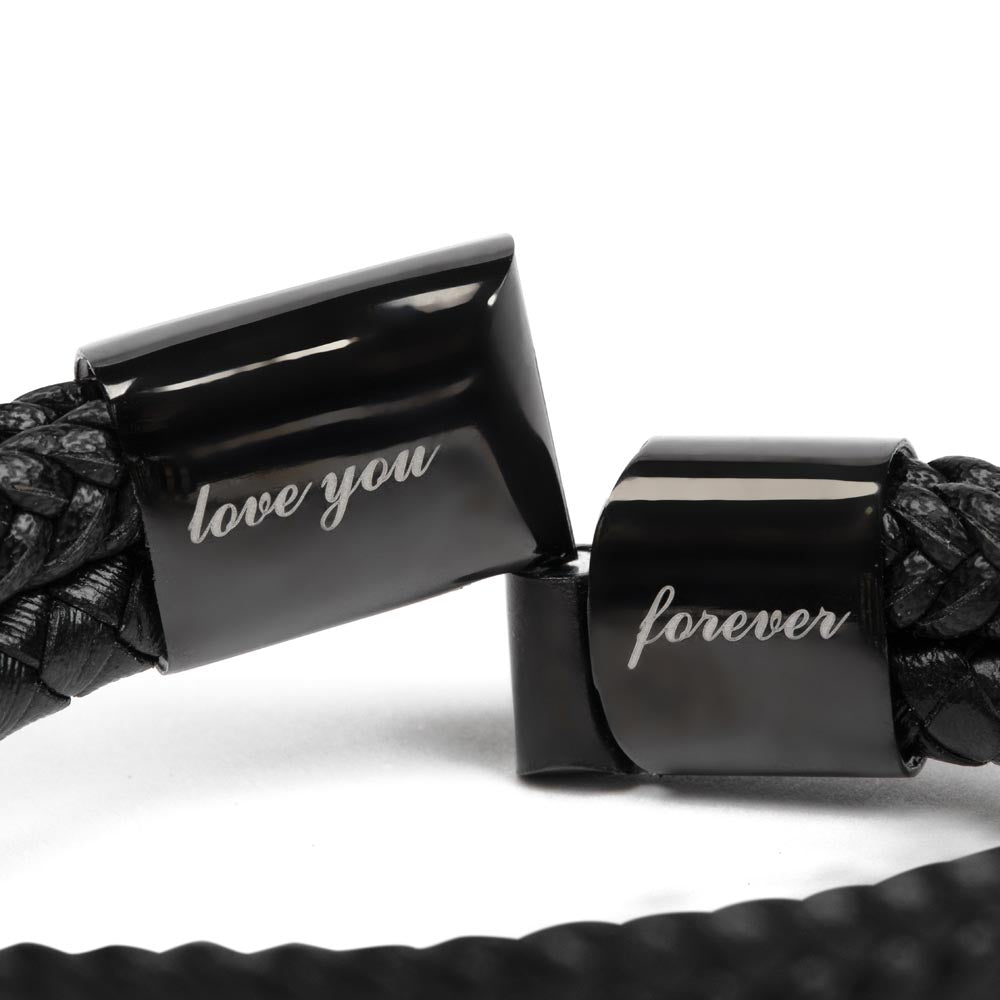 Personalized To My Son "Congrats on Your Graduation Day" Men's Love You Forever Bracelet