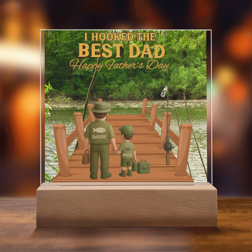 Fishing Dad Personalized Acrylic Plaque | Personalized Gift from Kids | Wife!