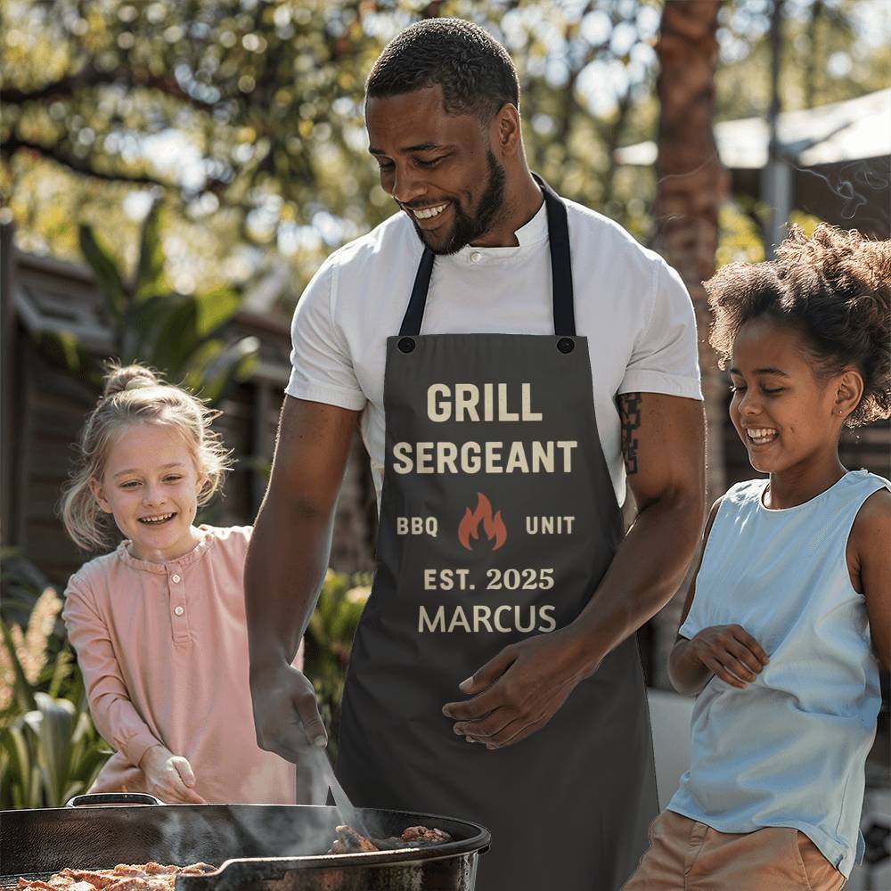 Personalized Grill Master Apron, Gifts For Him For Dad For Husband Mens Apron, Father's Day Gift
