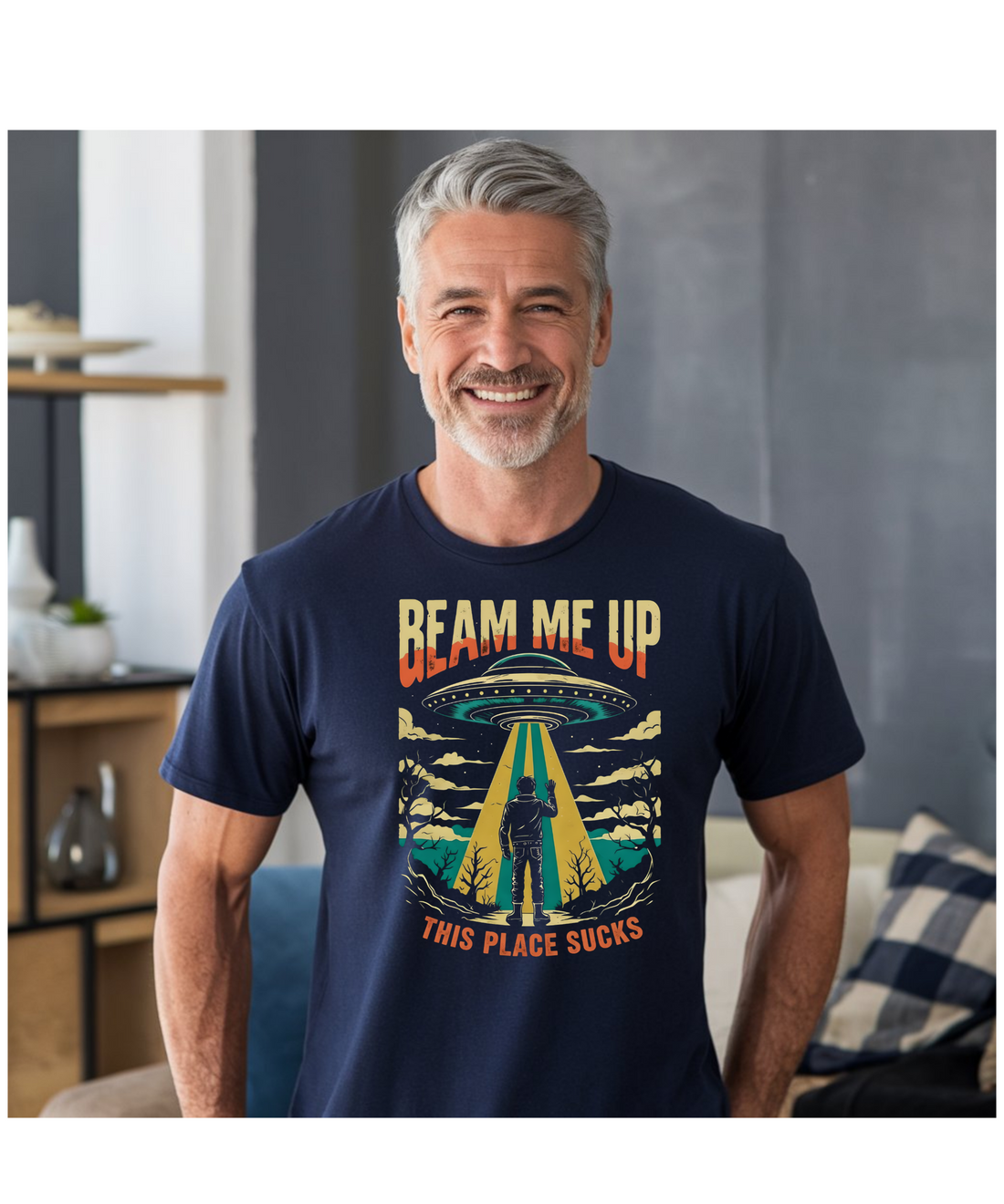 Funny UFO Alien T-Shirt, Sci-Fi Graphic Tee, Gift for Sci-Fi Lovers, Alien Abduction T-Shirt, Graphic Novelty Shirt