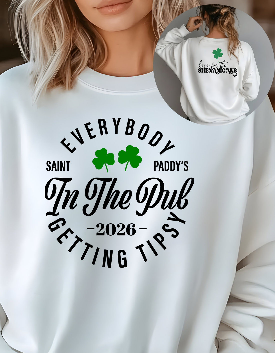 St. Patrick's Day Sweatshirt, Irish Pub Long Sleeve, Funny St. Paddy's Shirt, Shamrock Celebration