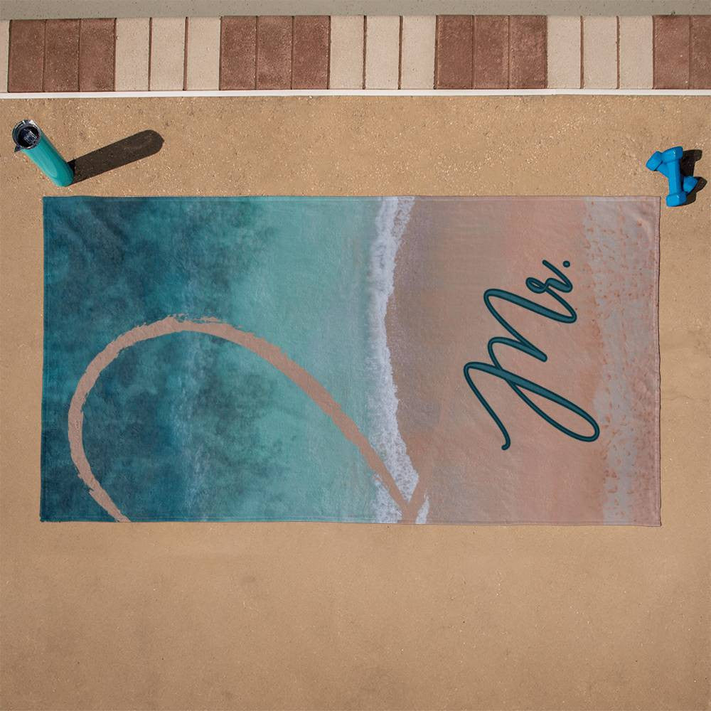 Mr. and Mrs. Beach Towel | Wedding Gift