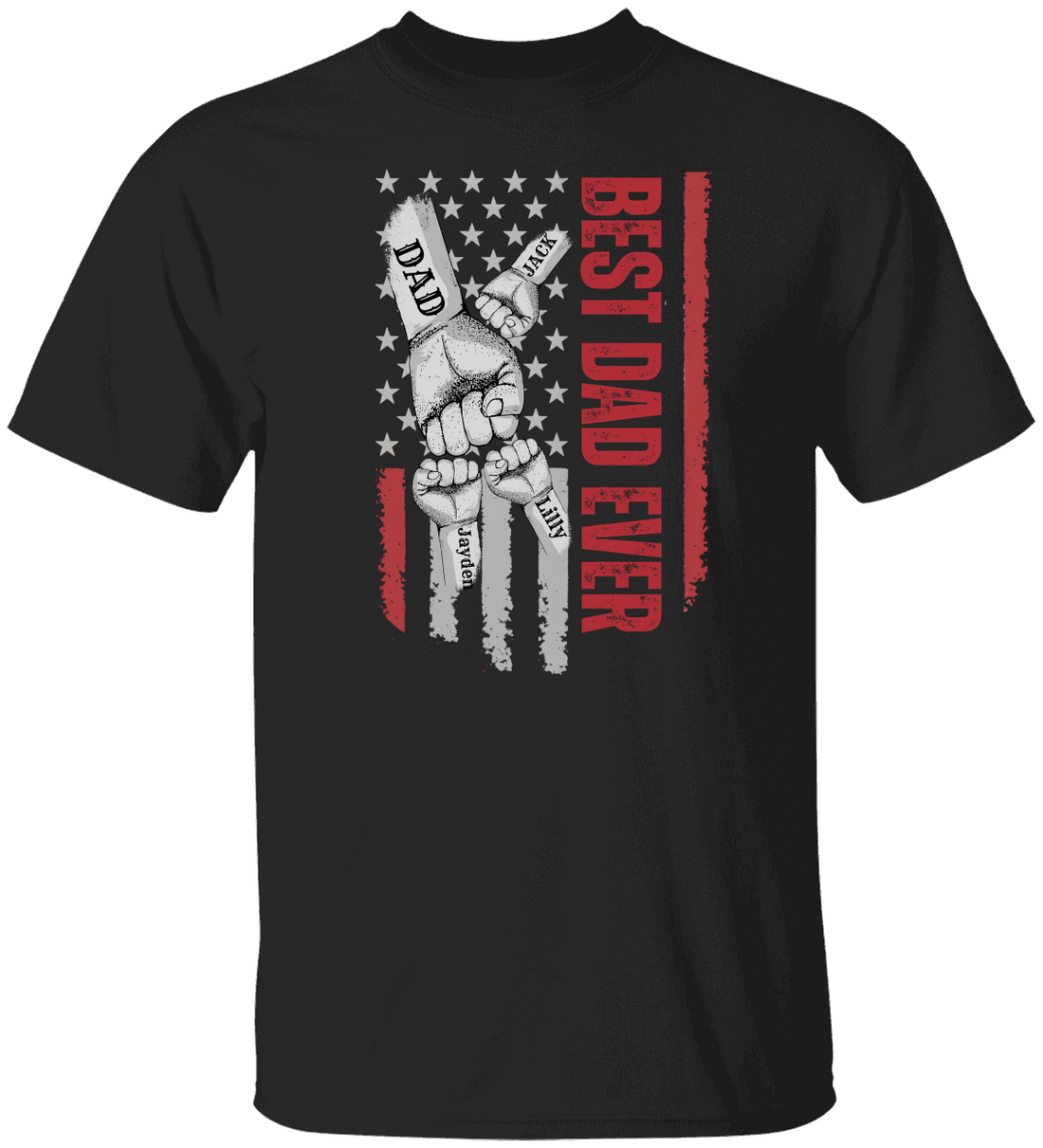 Personalized Best Dad Ever Raised Fist Bump Shirt!