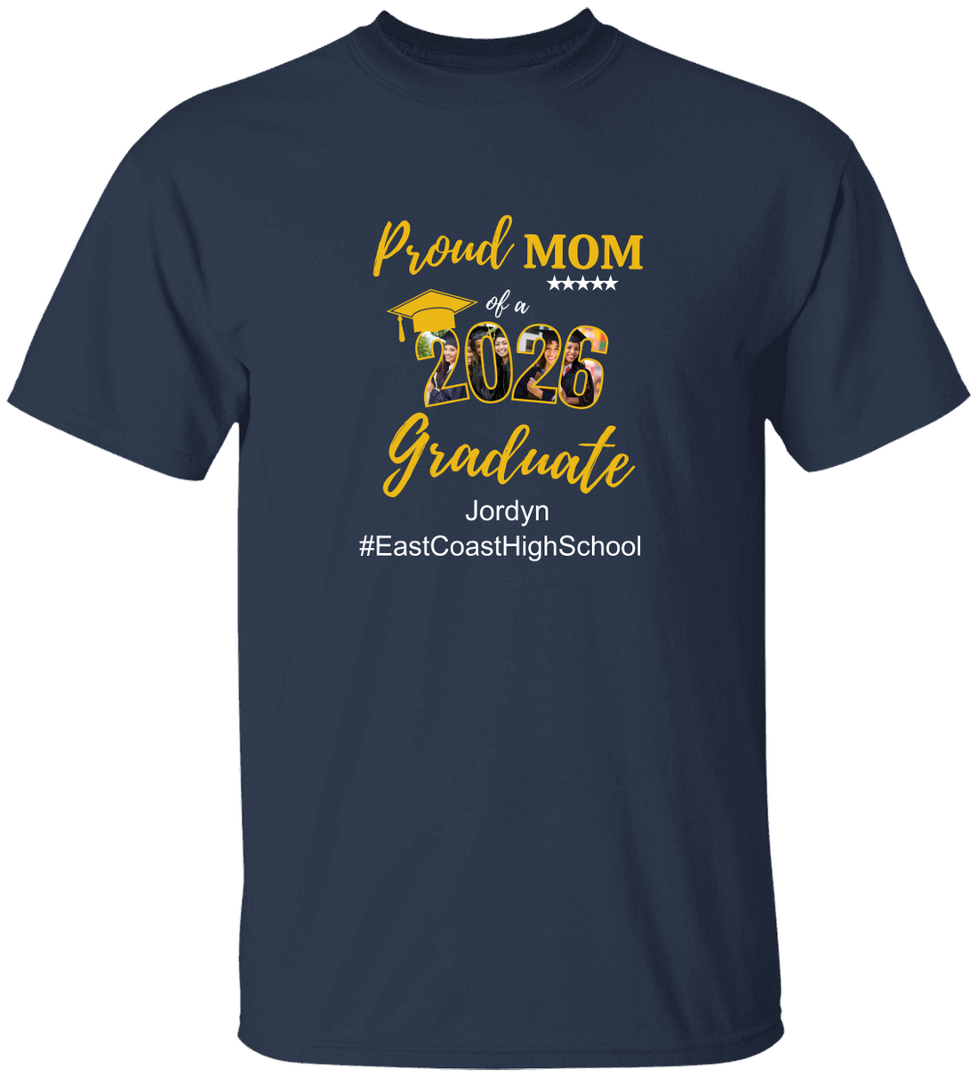 Proud Mom Graduation Tee, Class of 2026 Shirt, Personalized Graduation Gift, Custom Grad Shirt, Graduation Keepsake, Mom Gift Idea