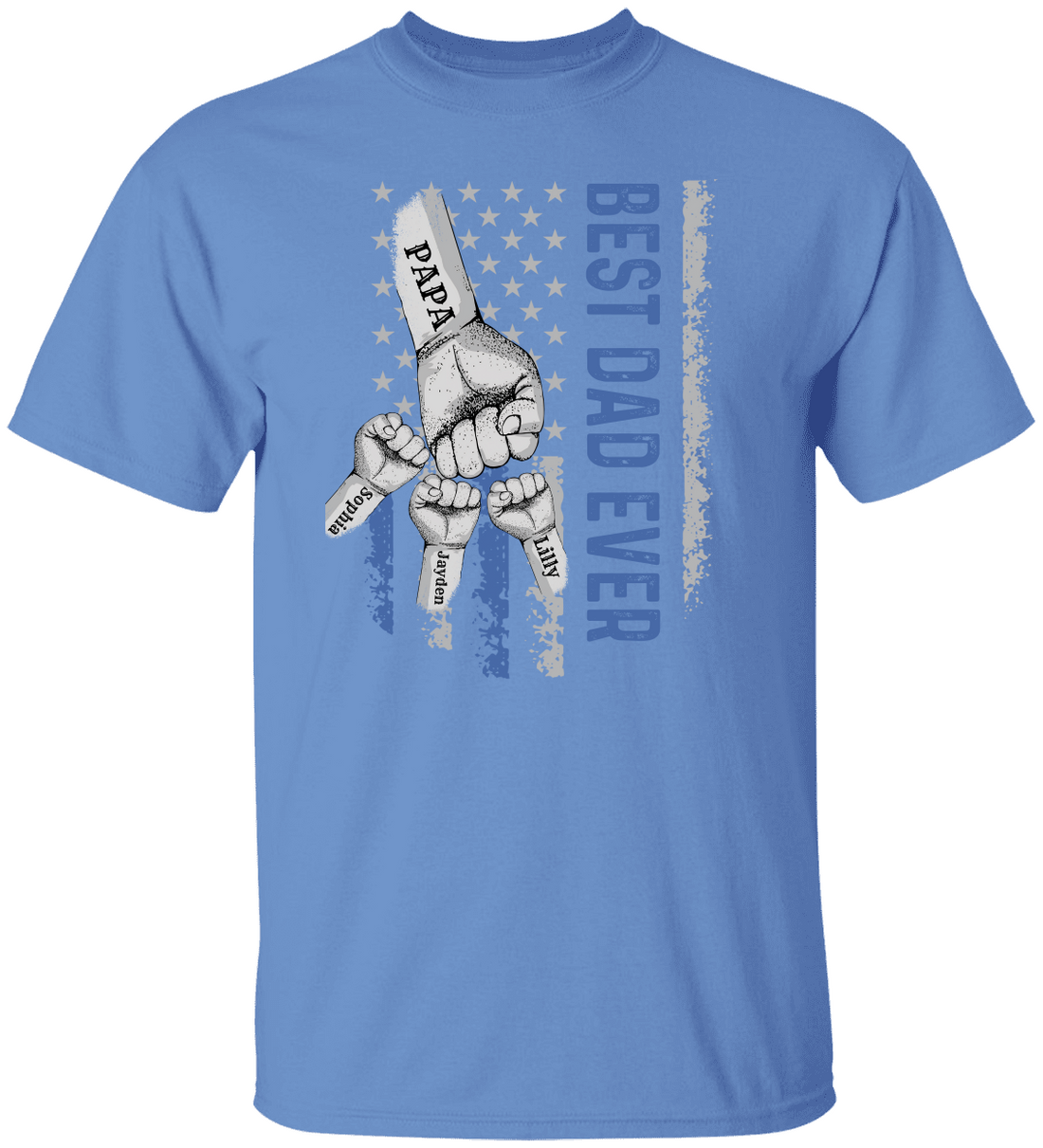 Personalized Best Dad Ever Raised Fist Bump Shirt!