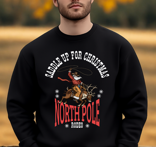 Western Cowboy Santa Christmas Shirt, Rodeo Sweatshirt, Funny Holiday Sweater