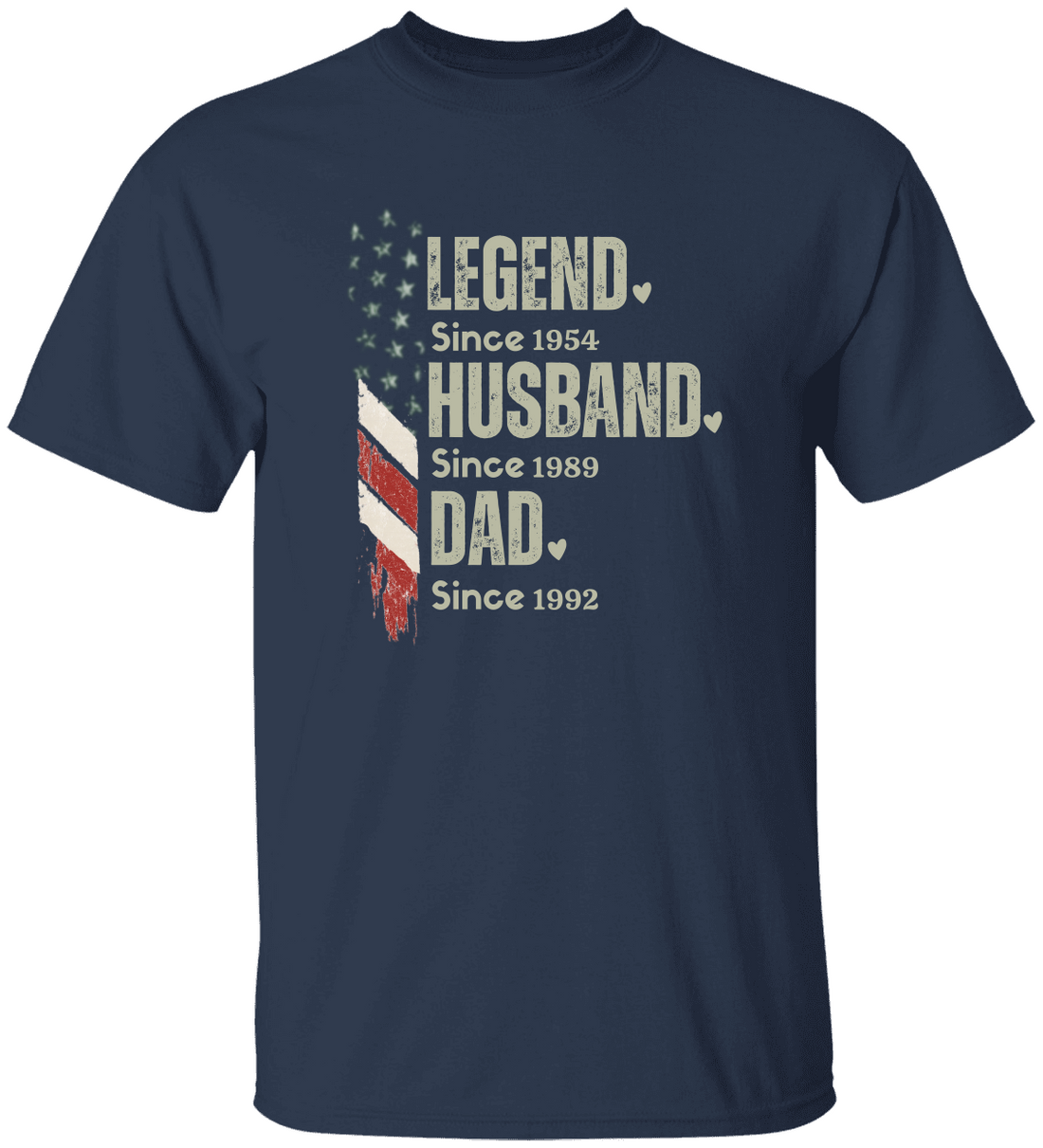 Personalized Papa and Dad "The Man The Legend" T-Shirt