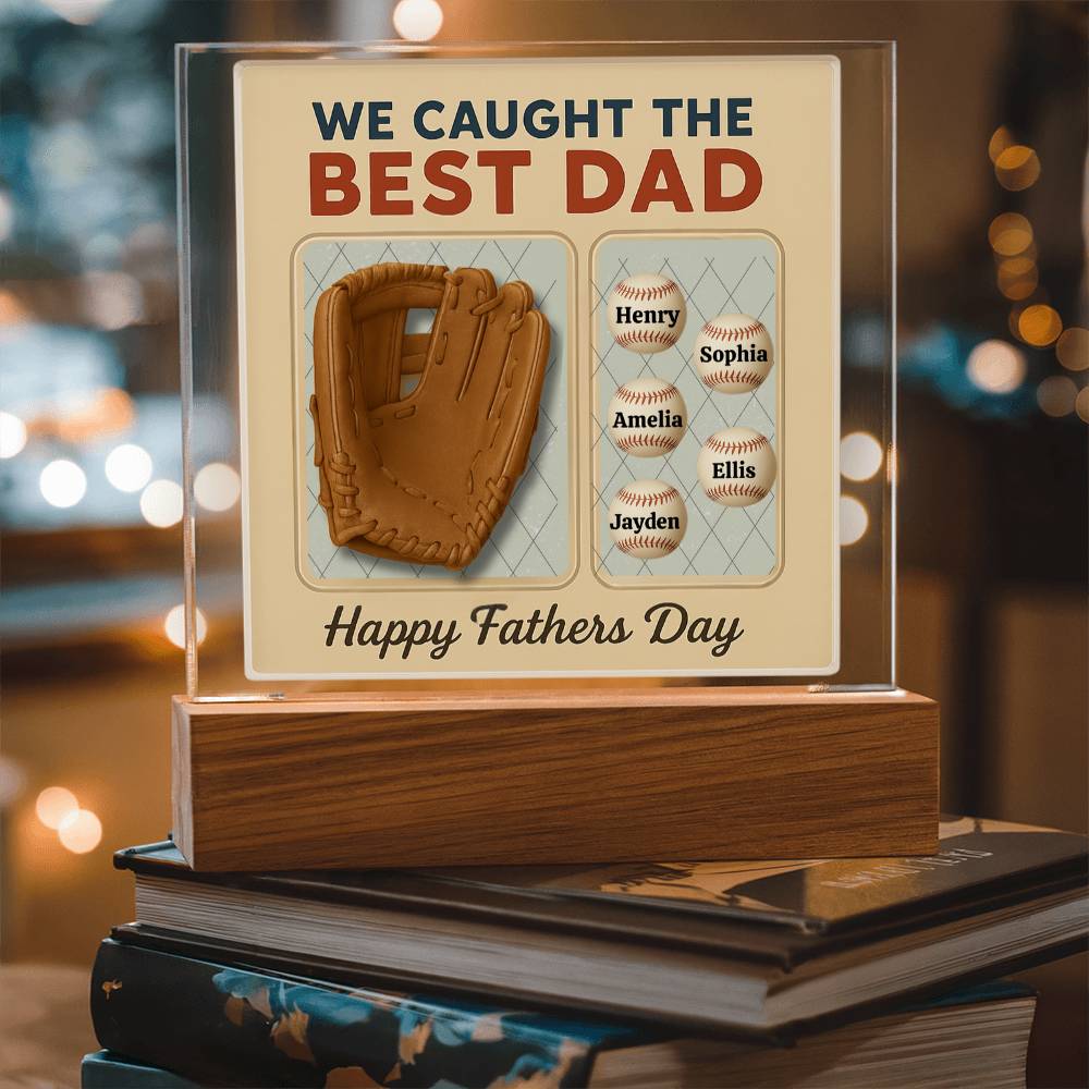 Baseball Dad Personalized Acrylic Plaque | Personalized Gift from Kids | Wife!