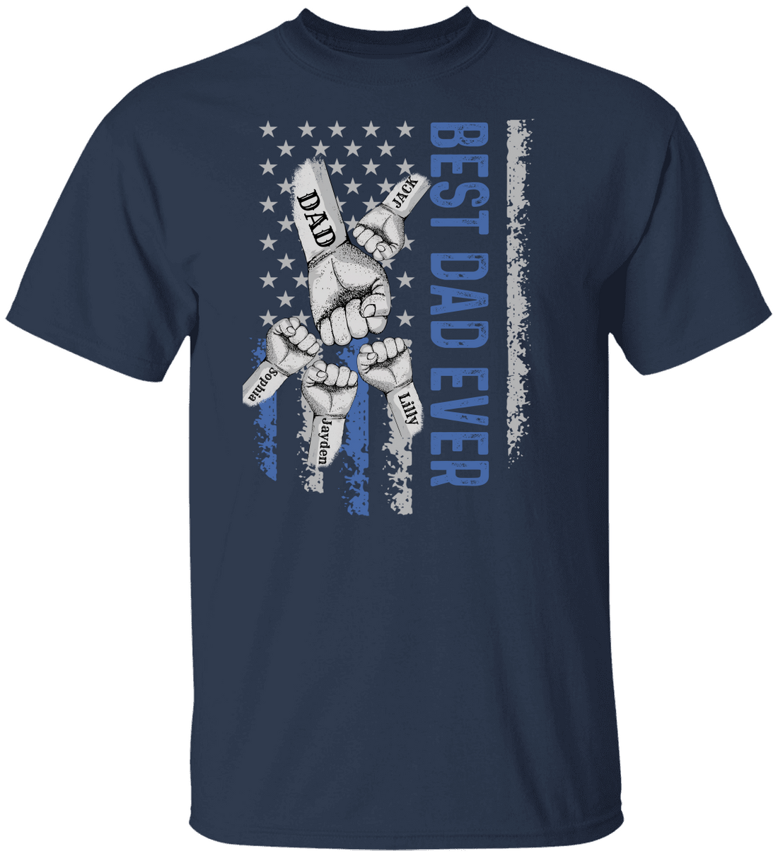 Personalized Best Dad Ever Raised Fist Bump Shirt!