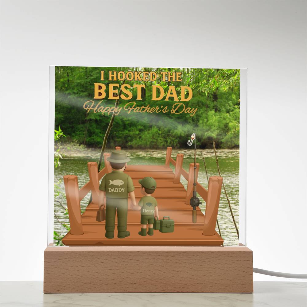 Fishing Dad Personalized Acrylic Plaque | Personalized Gift from Kids | Wife!