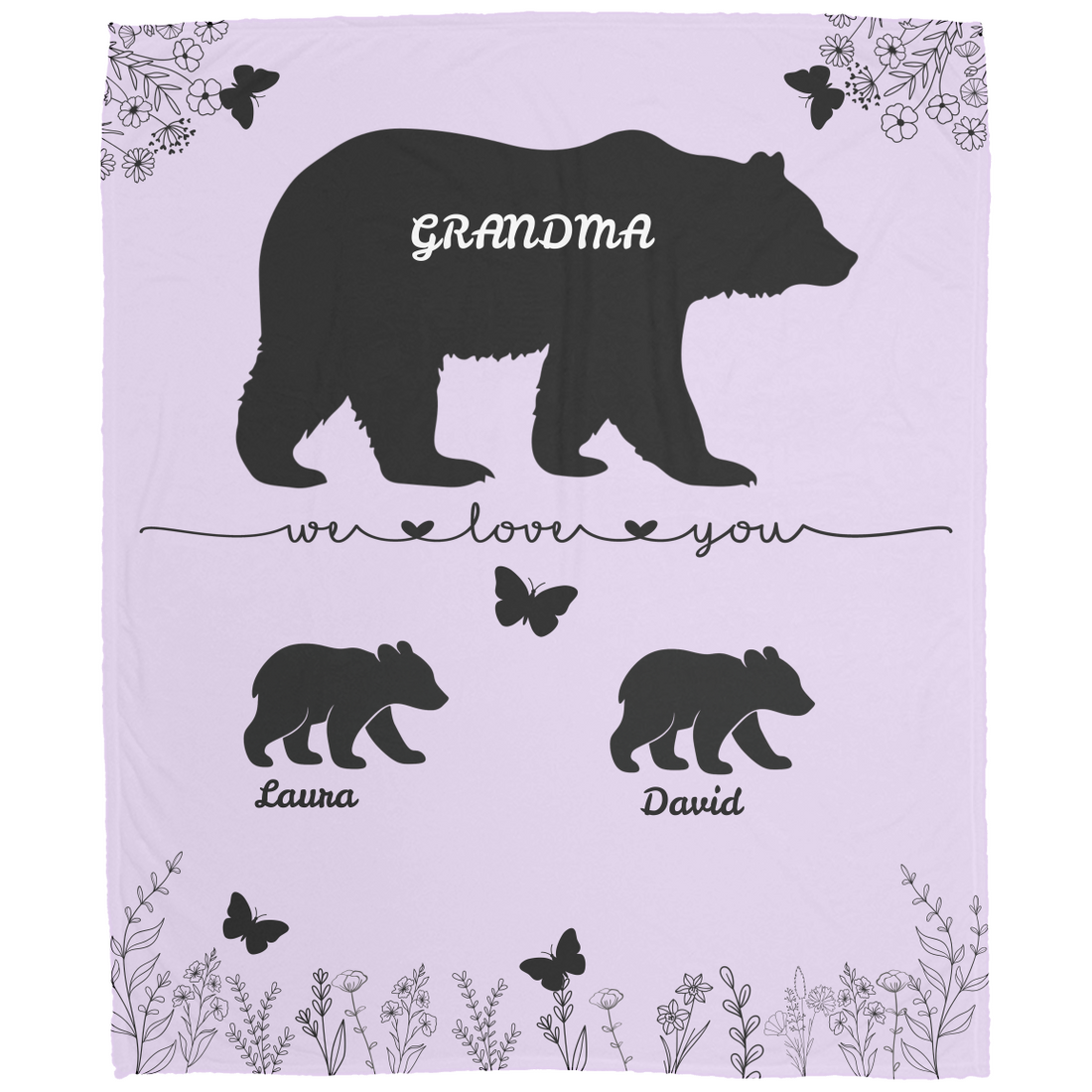 Mother's Day Cozy Blanket for Grandma, Mom, Auntie, Personalized just for them!