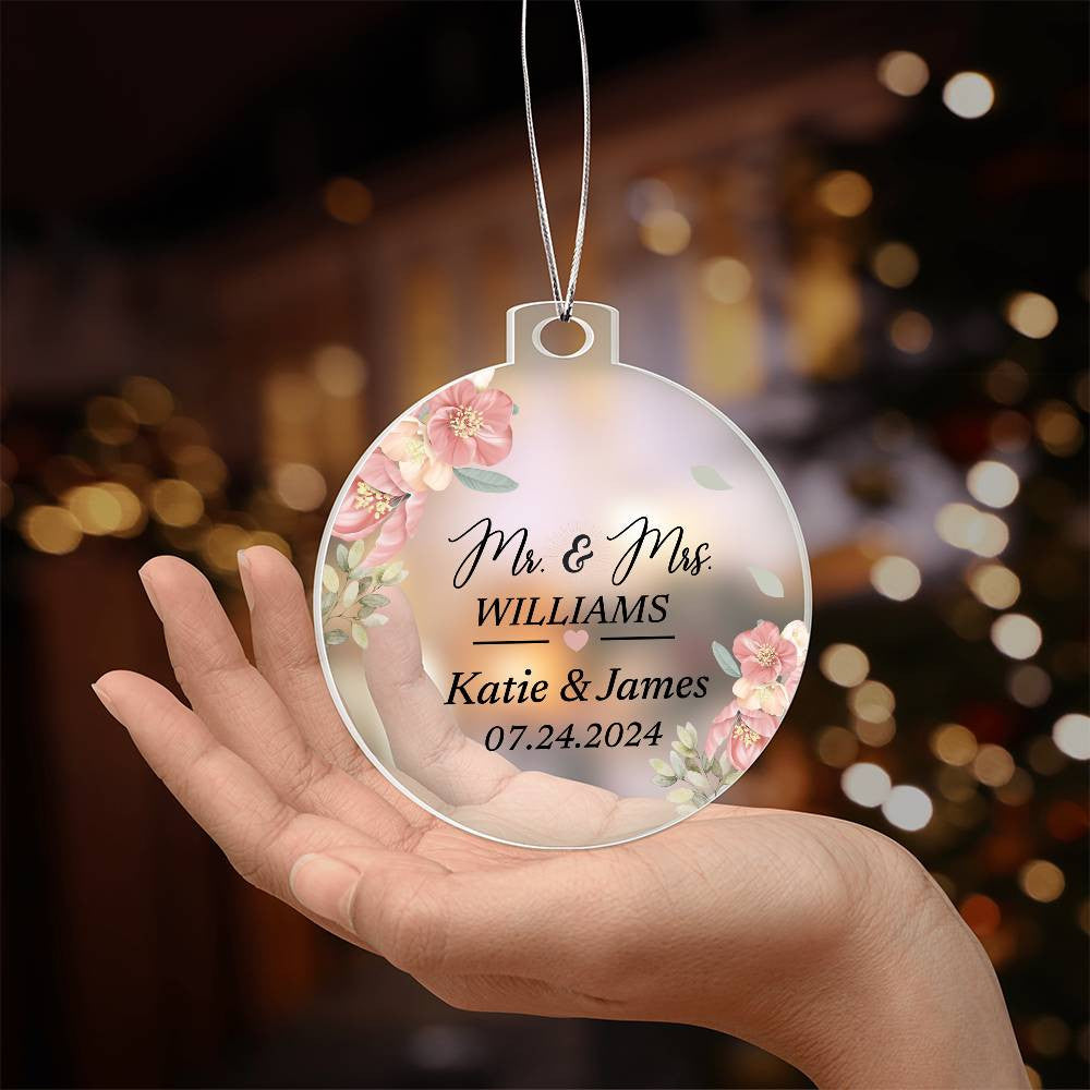 Mr. & Mrs. Personalized Acrylic Ornament!