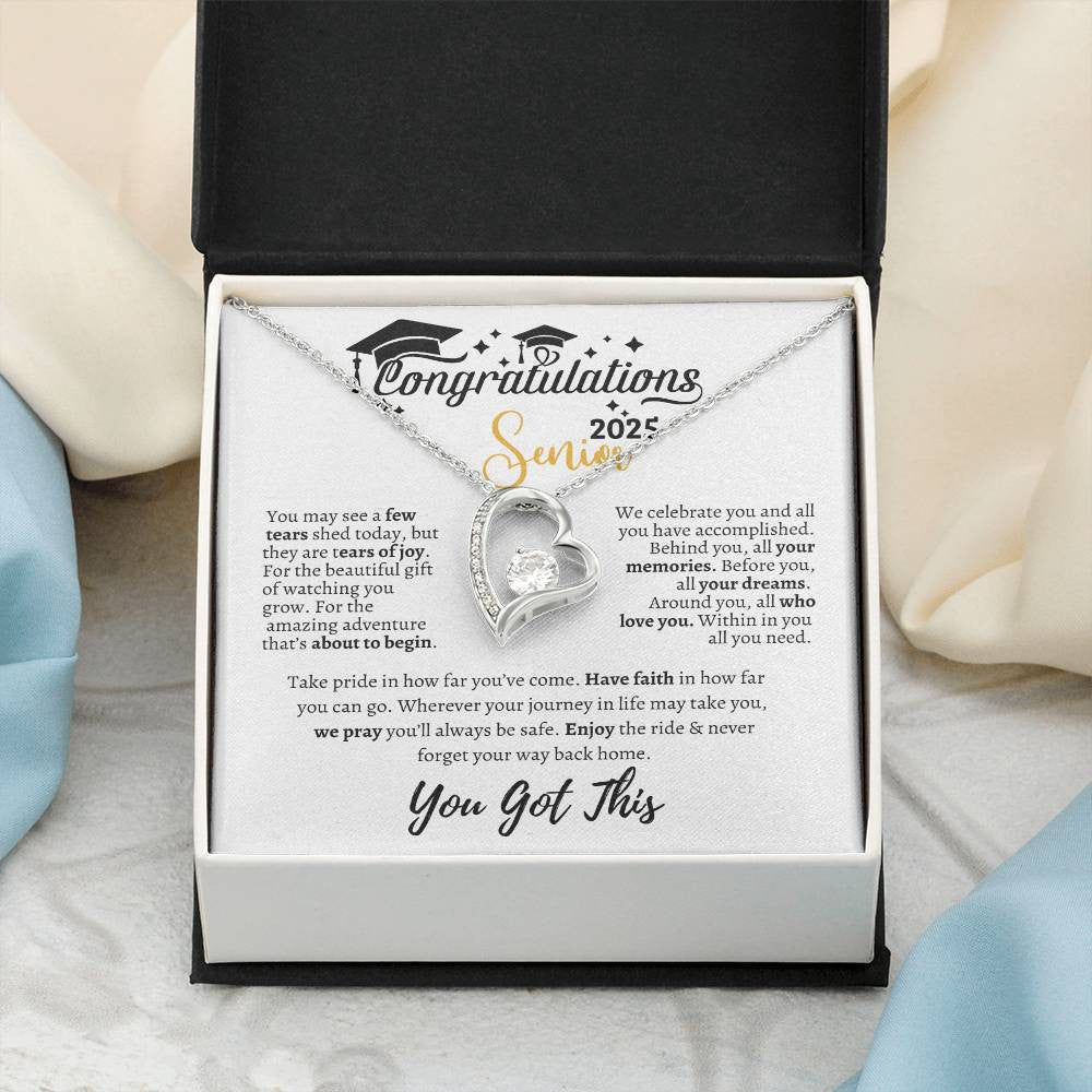 Graduation necklace, Graduation gift, "Congratulations Class of 2025" | Forever Love Necklace